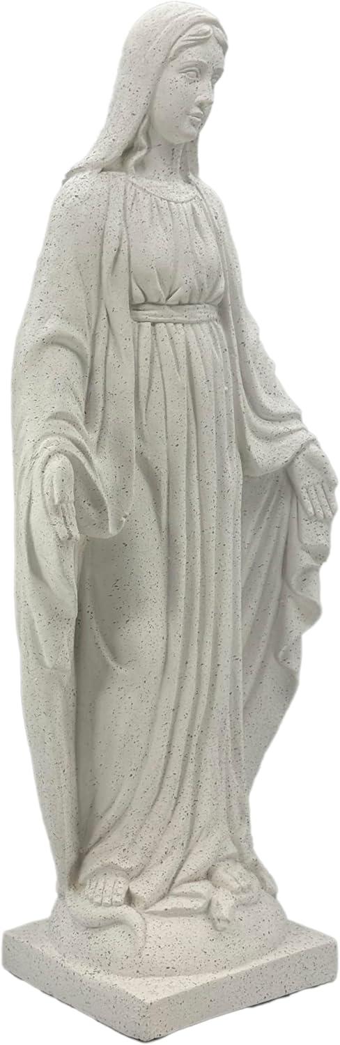 Galt International Virgin Mary Praying Blessed Mother of Grace Garden Statue Terrazo-Style 32" Religious Resin Statue Holy Queen of Heaven