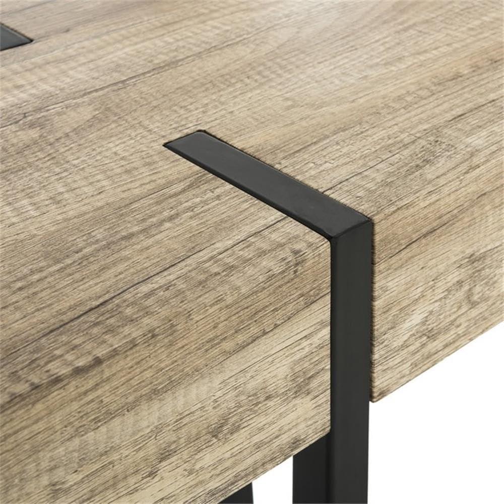 Alyssa Console Table - Multi/Brown/Black Metal Legs - Safavieh