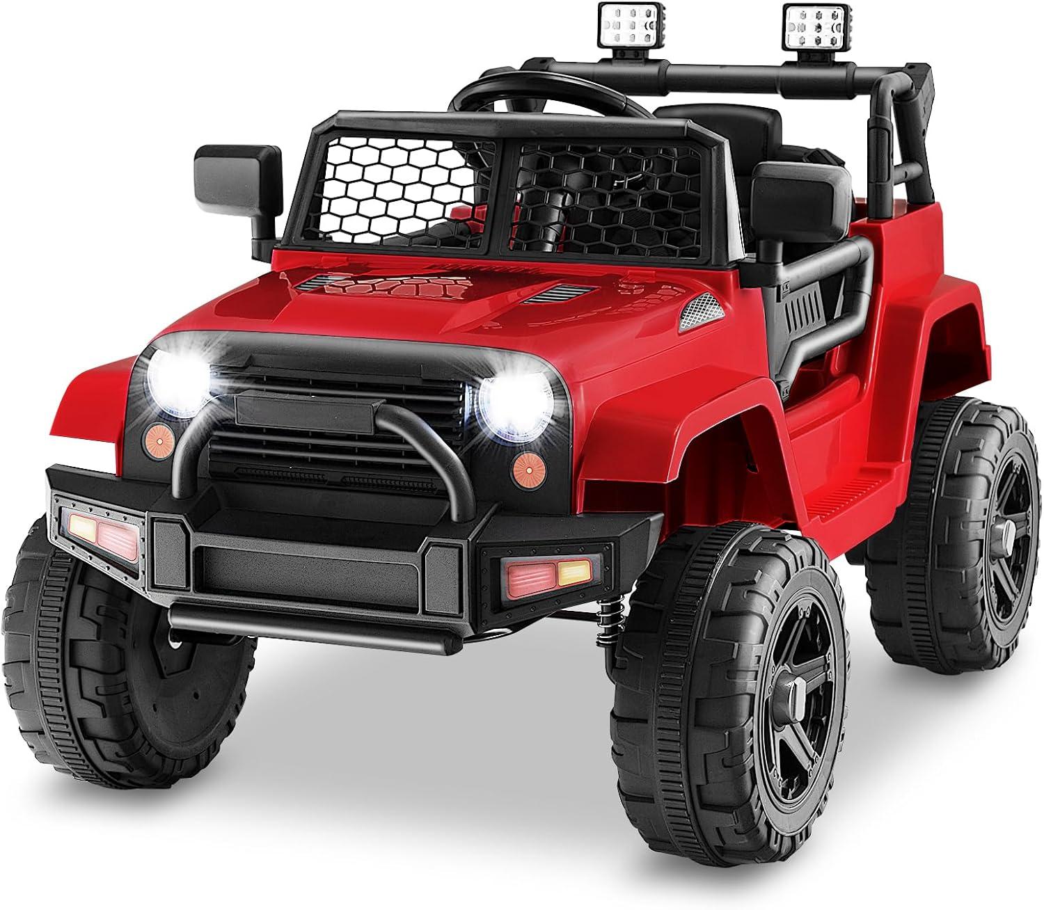 Red 12V Battery Powered Kids Truck with Remote Control