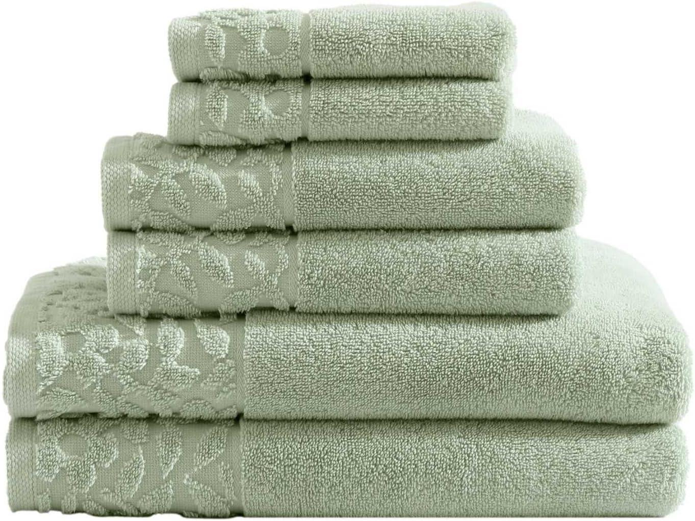 Laura Ashley Marilyn Solid Cotton 6 Piece Towel Set