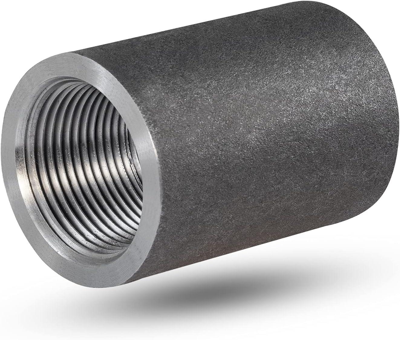 1/2" Black Coated Merchant Steel Straight Coupling
