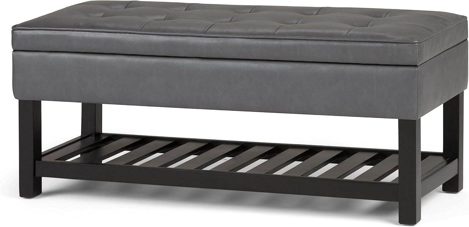 Cosmopolitan Faux Leather Upholstered Storage Bench