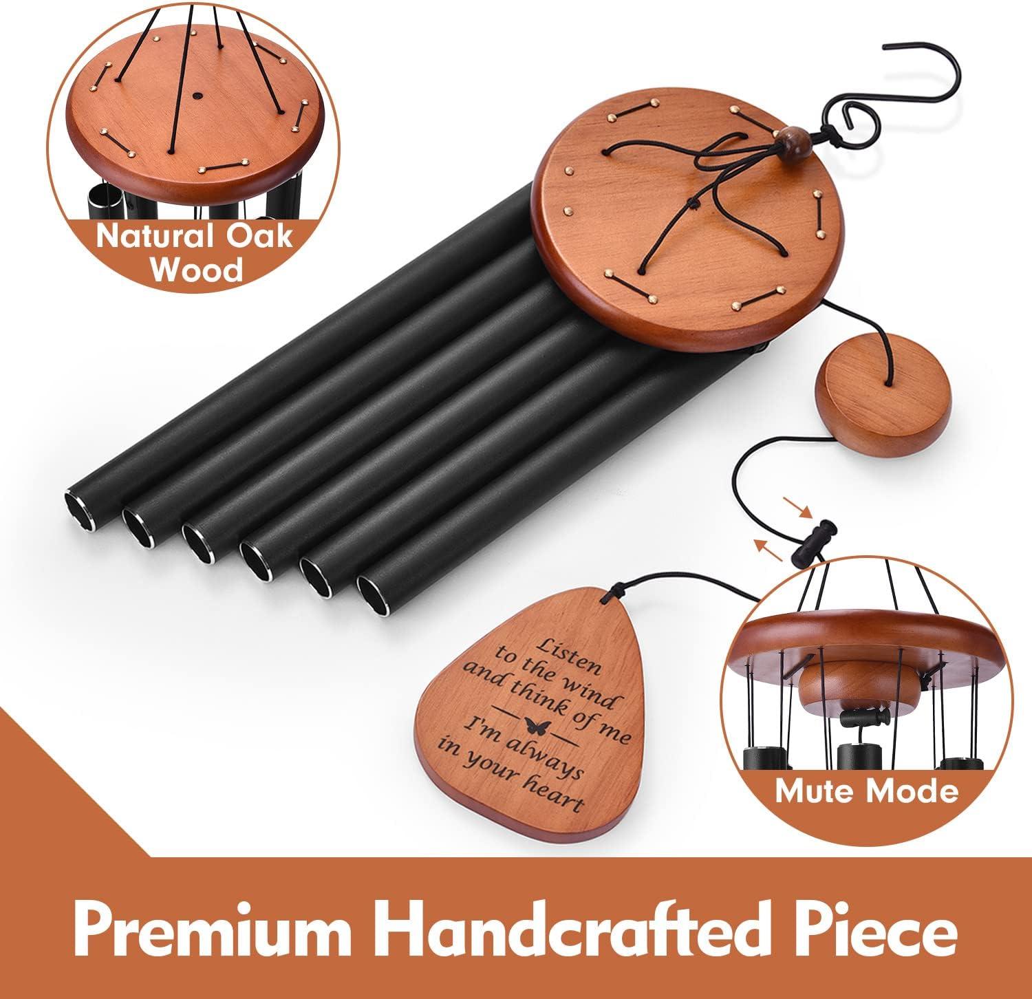 Sympathy Gifts for Loss of Loved One 32" Memorial Wind Chimes for Loss of Loved One Bereavement Condolence Gifts Sympathy Windchimes Memory Wind Chime with Memorial Card