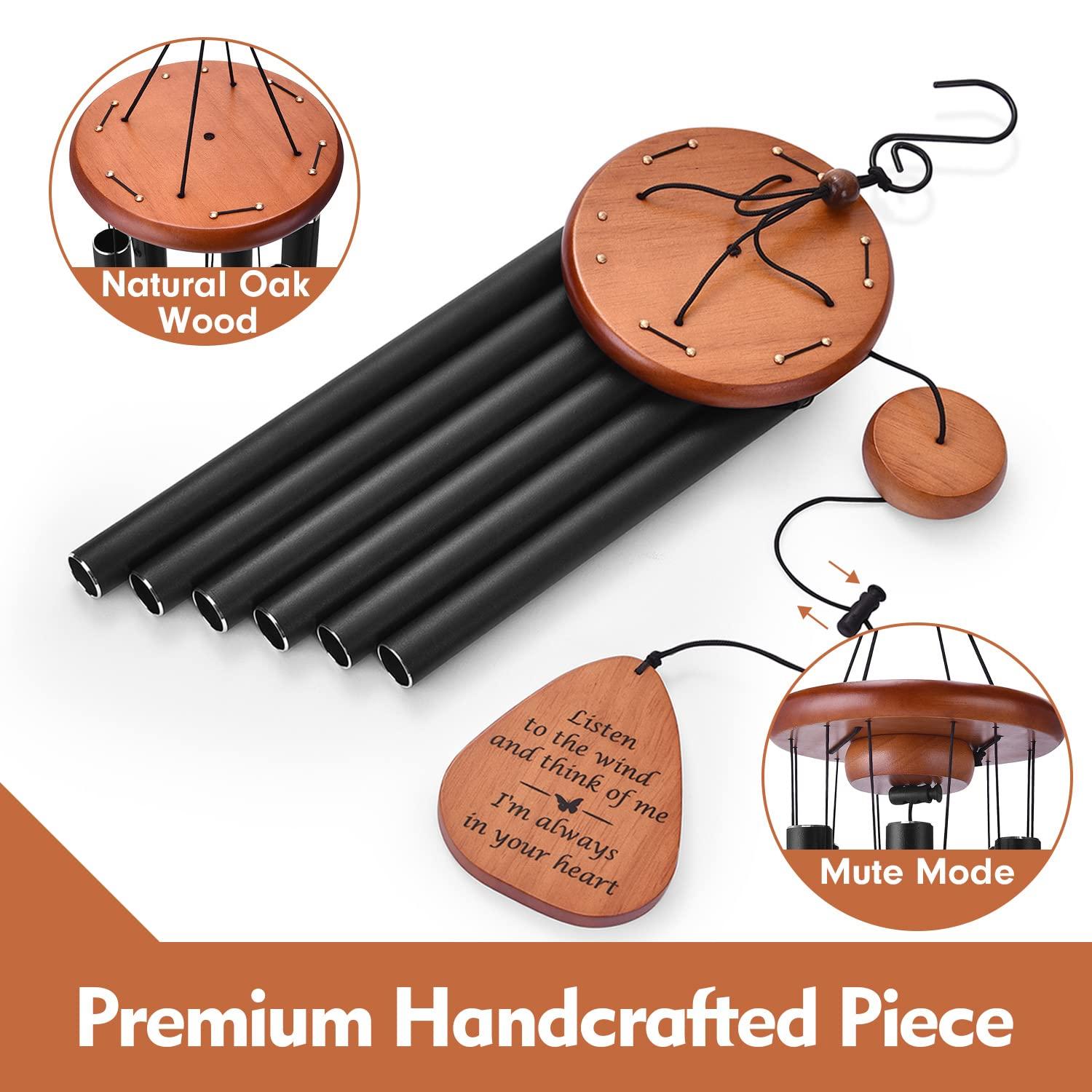 Sympathy Gifts for Loss of Loved One 32" Memorial Wind Chimes for Loss of Loved One Bereavement Condolence Gifts Sympathy Windchimes Memory Wind Chime with Memorial Card