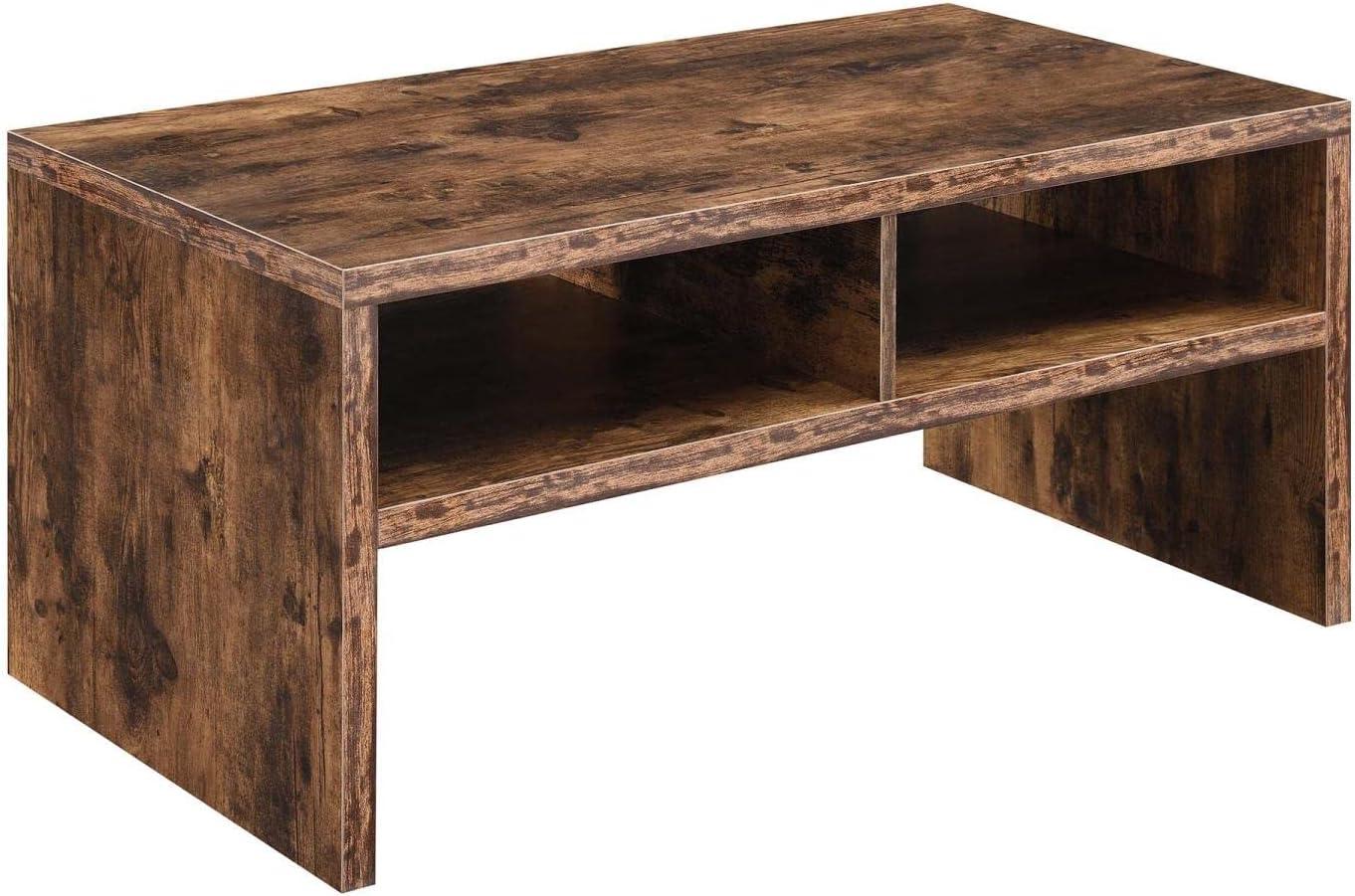 Espresso Northfield Admiral 40" Rectangular Coffee Table with Shelves