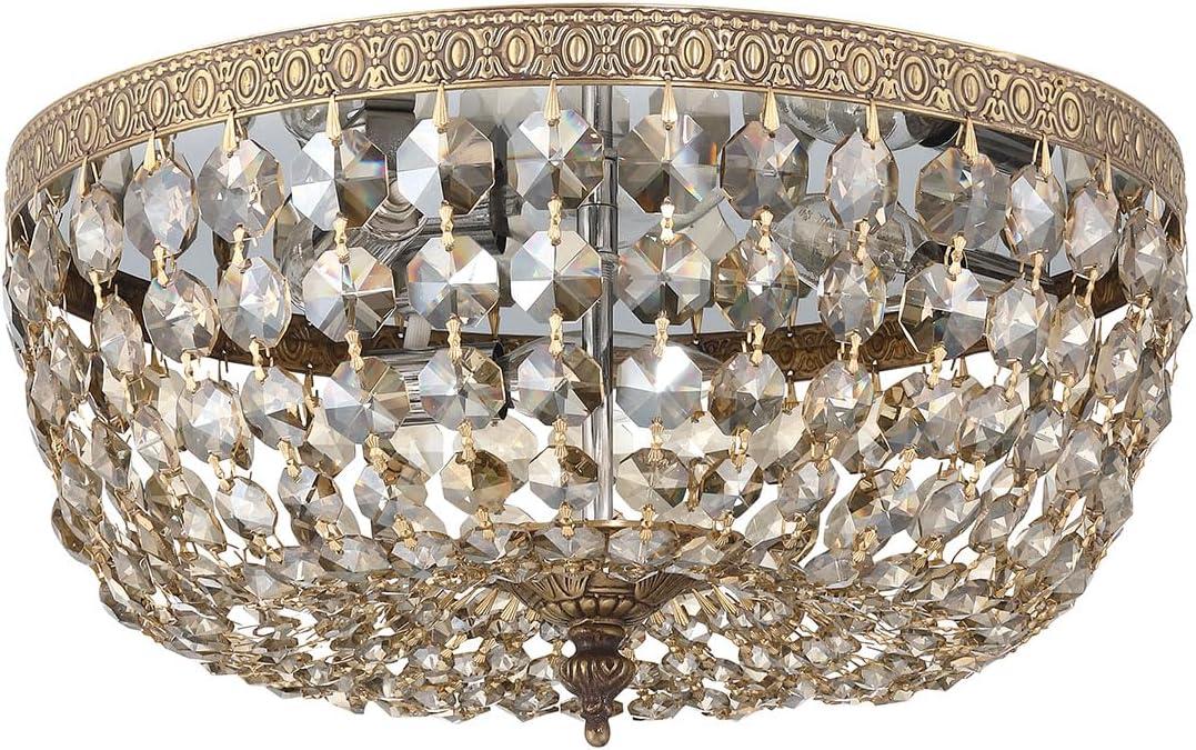 Crystorama Lighting - 3 Light Flush Mount in Classic Style - 14 Inches Wide by 7