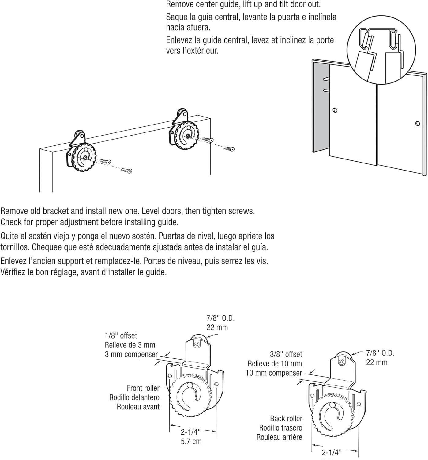 Sliding Closet Door Roller Kit (1 Kit) (Set of 2)