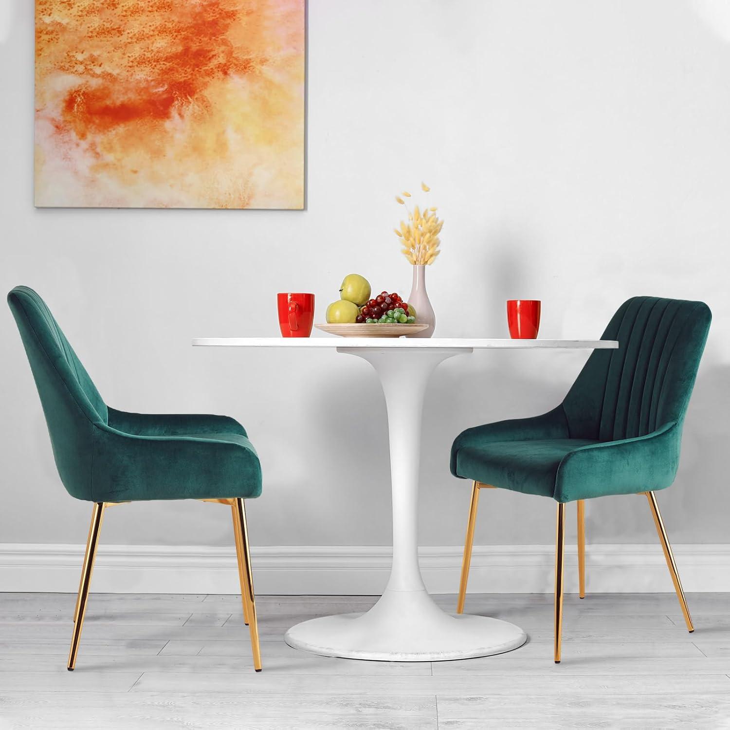 Kataleah Tufted Velvet Side Dining Chairs