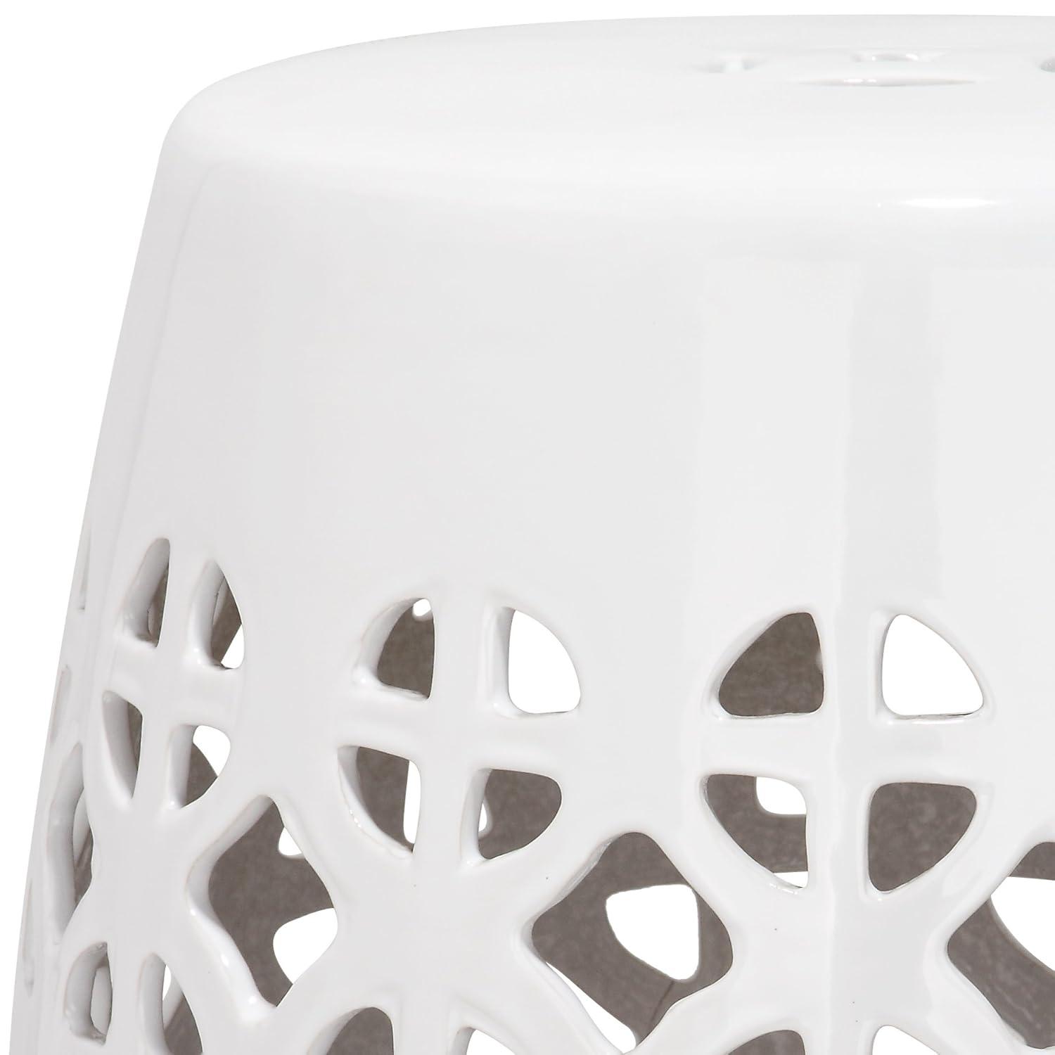 Circle Lattice Garden Stool - Indoor/Outdoor - ACS4508 - Blue - Safavieh