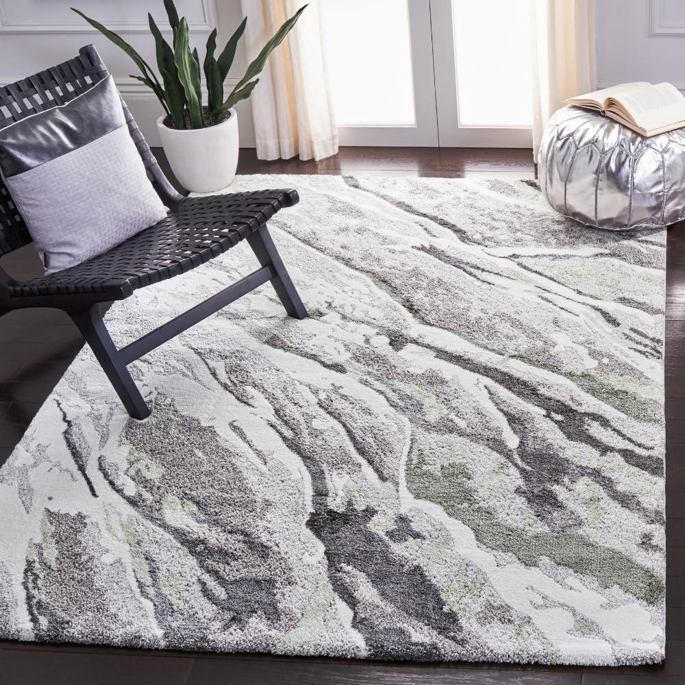 Century CTY324 Power Loomed Area Rug - Grey/Green - 6'7"x9' - Safavieh.