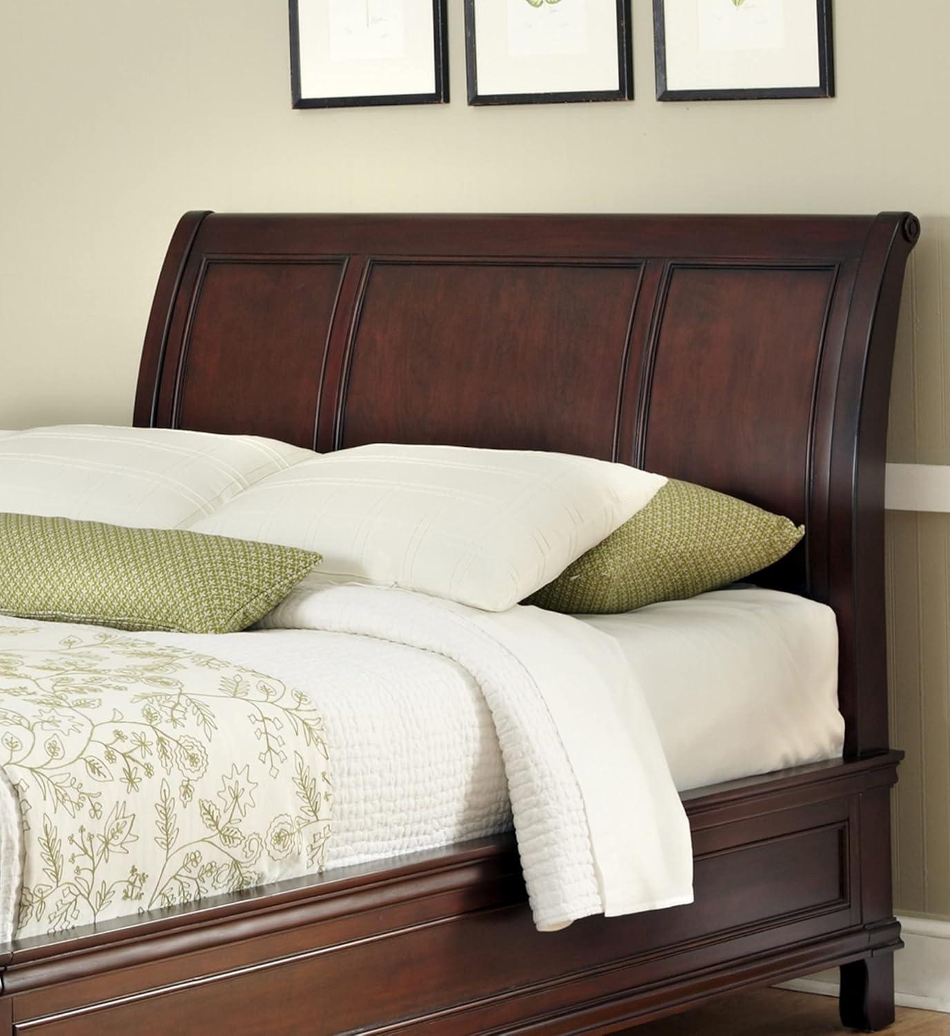 Lafayette Sleigh Headboard Cherry (King) - Home Styles