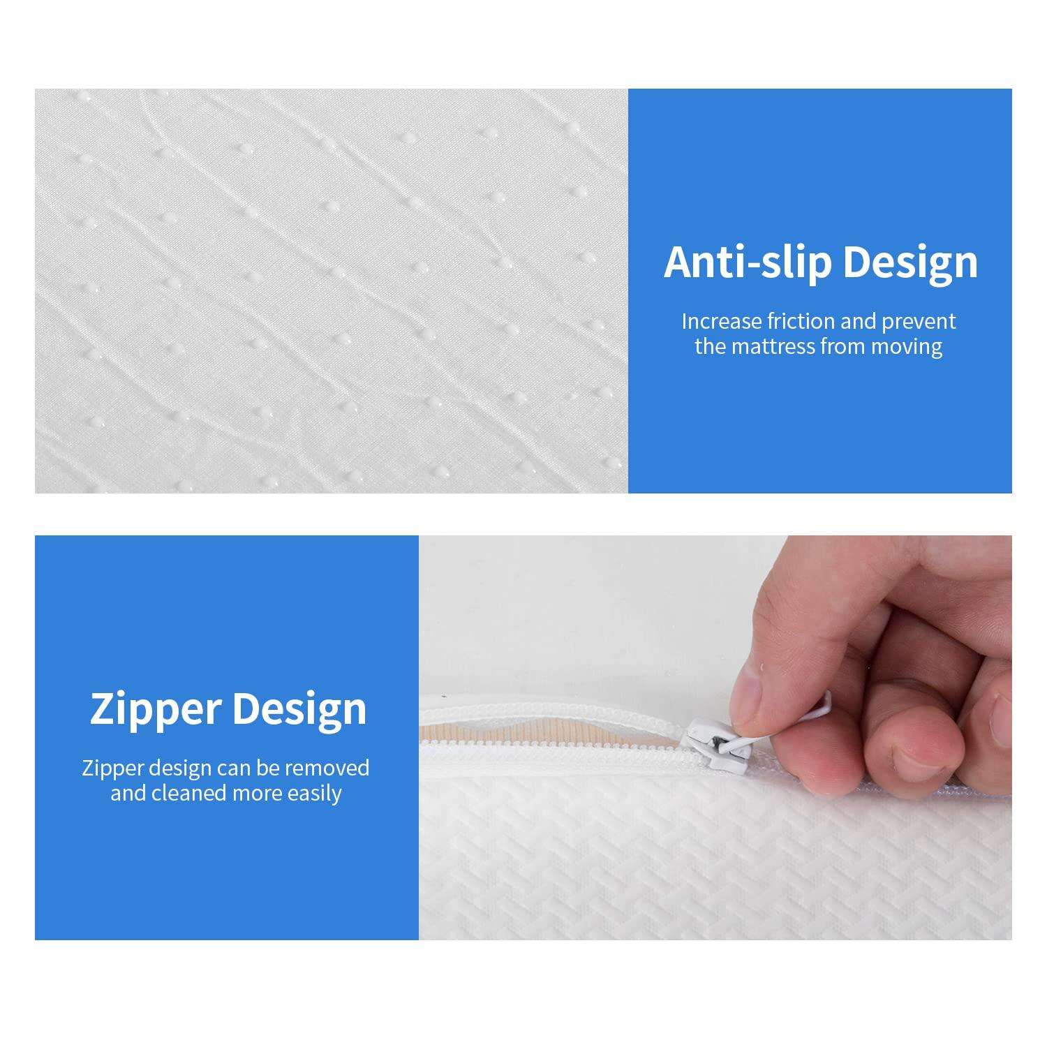 FDW 12 Inch Full Green Tea Memory Foam Mattress Cooling Gel Infused Mattress,Medium Firm Mattresses/CertiPUR-US Certified/Bed-in-a-Box,White