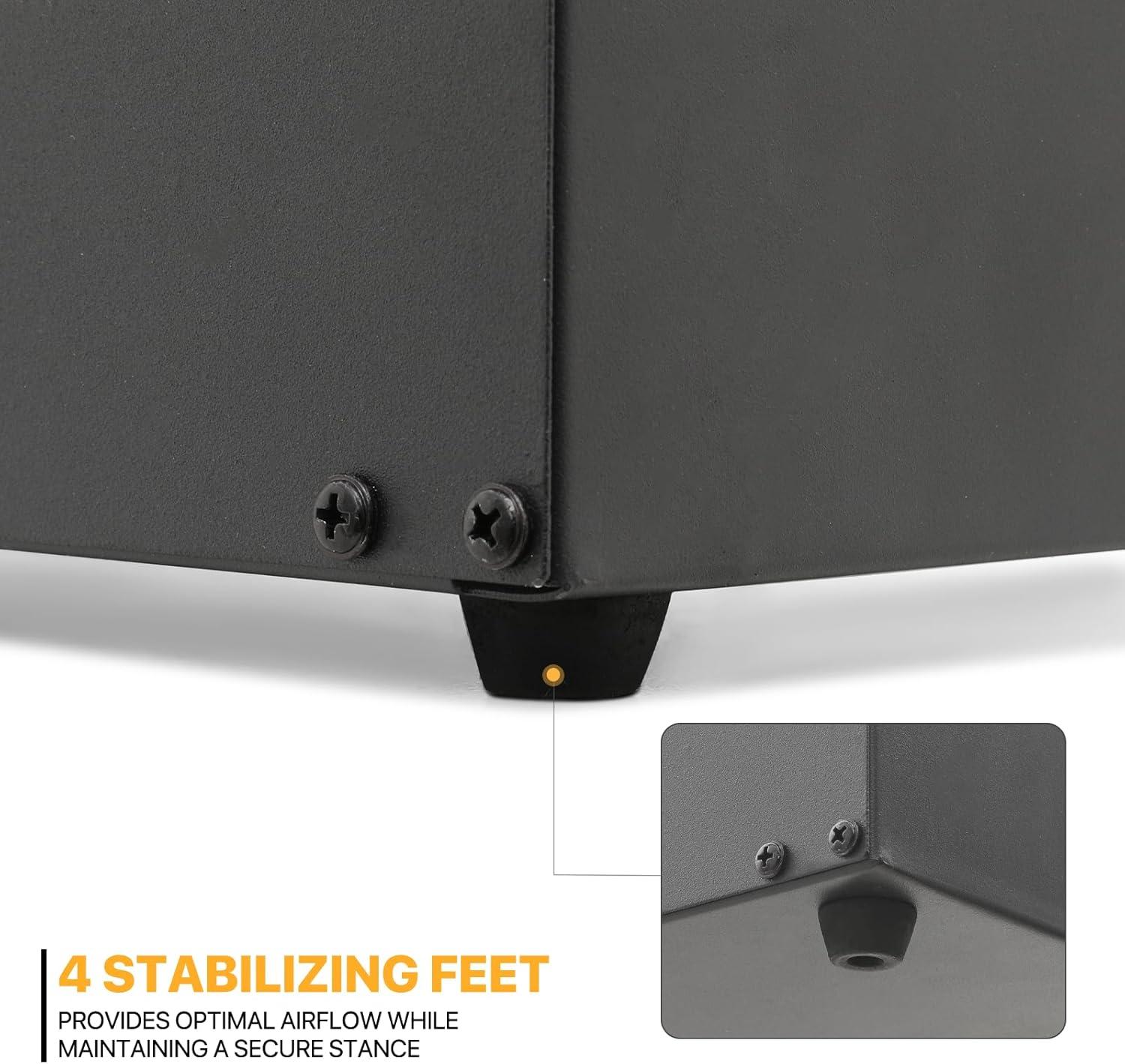 20" Electric Fireplace Log Set Heater with Realistic Ember Bed, Remote, Adjustable Flame Brightness