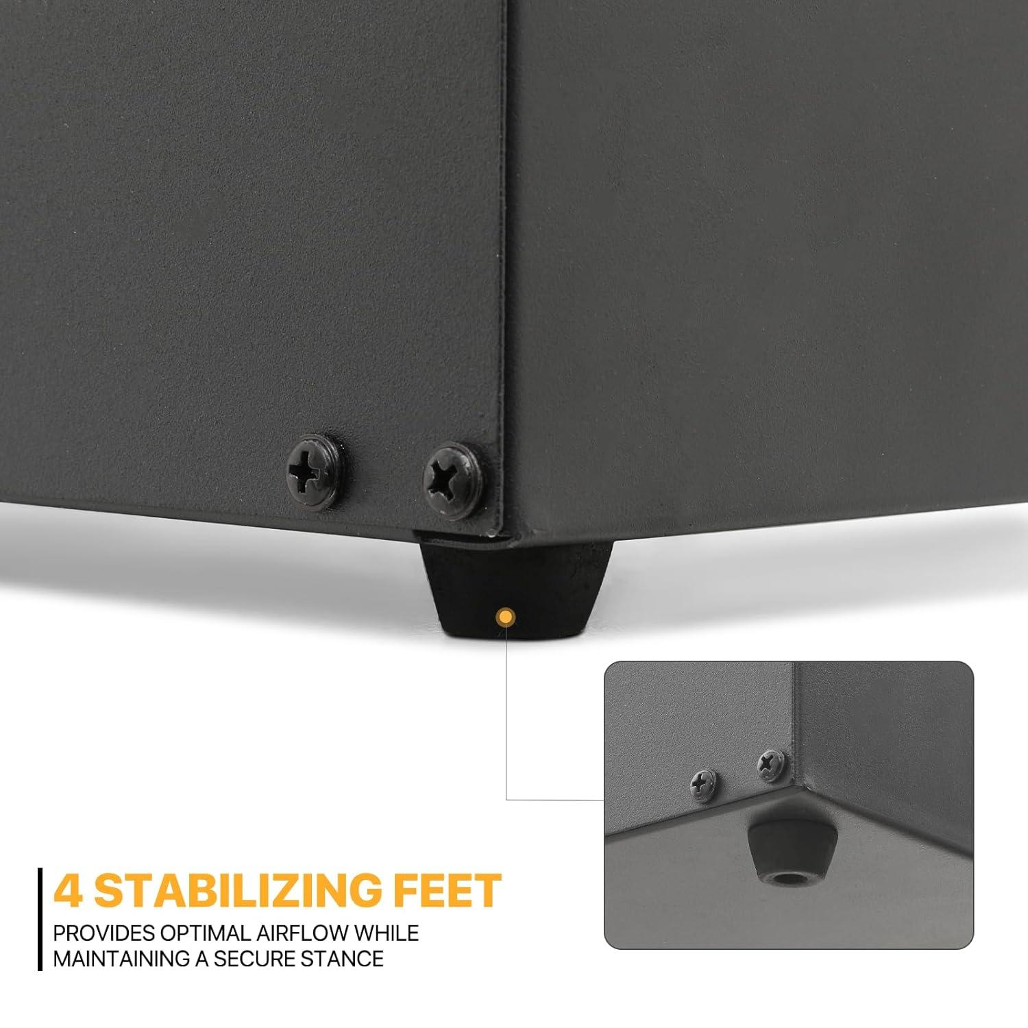 20" Electric Fireplace Log Set Heater with Realistic Ember Bed, Remote, Adjustable Flame Brightness