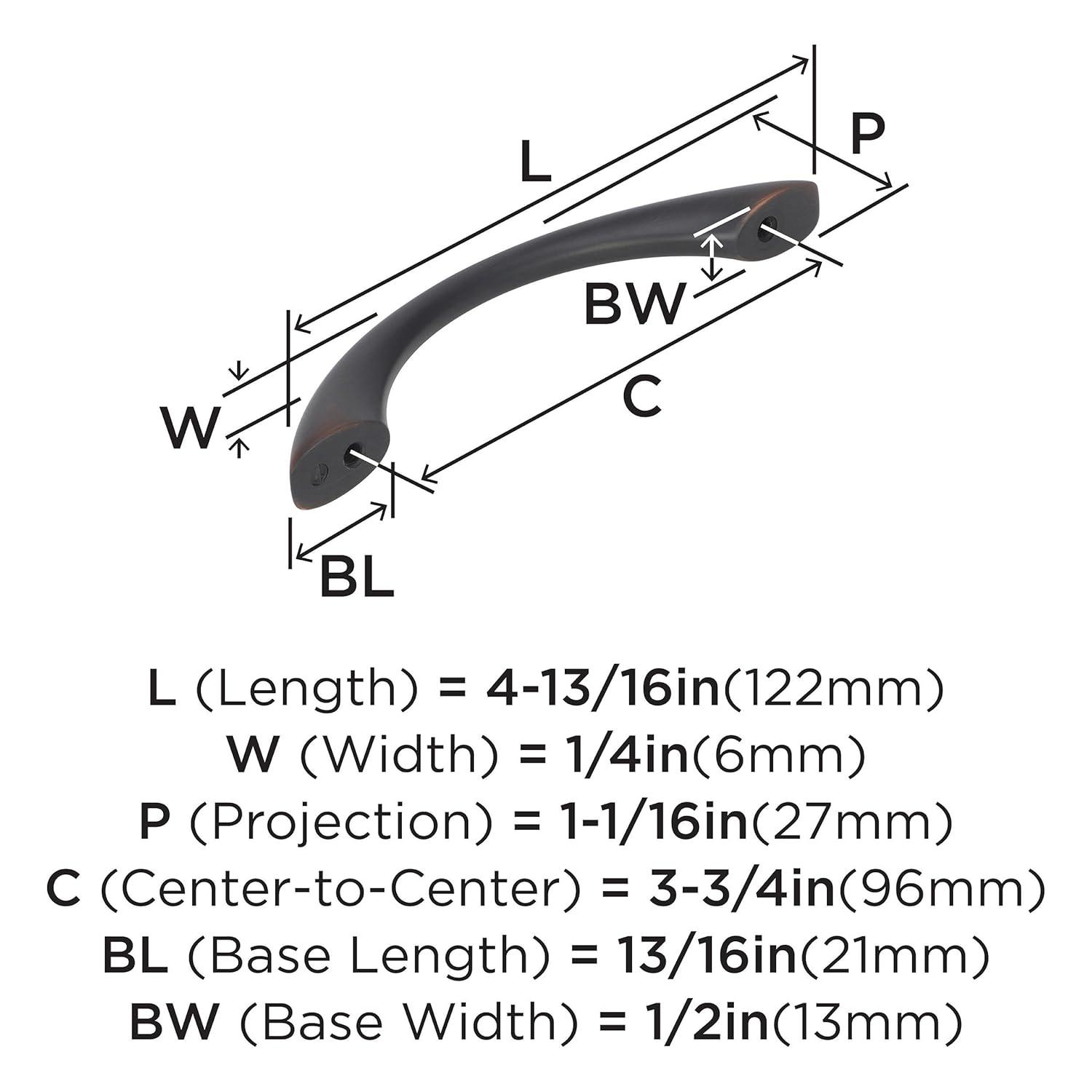 Cabinet 3 3/4" Center to Center Arch Pull