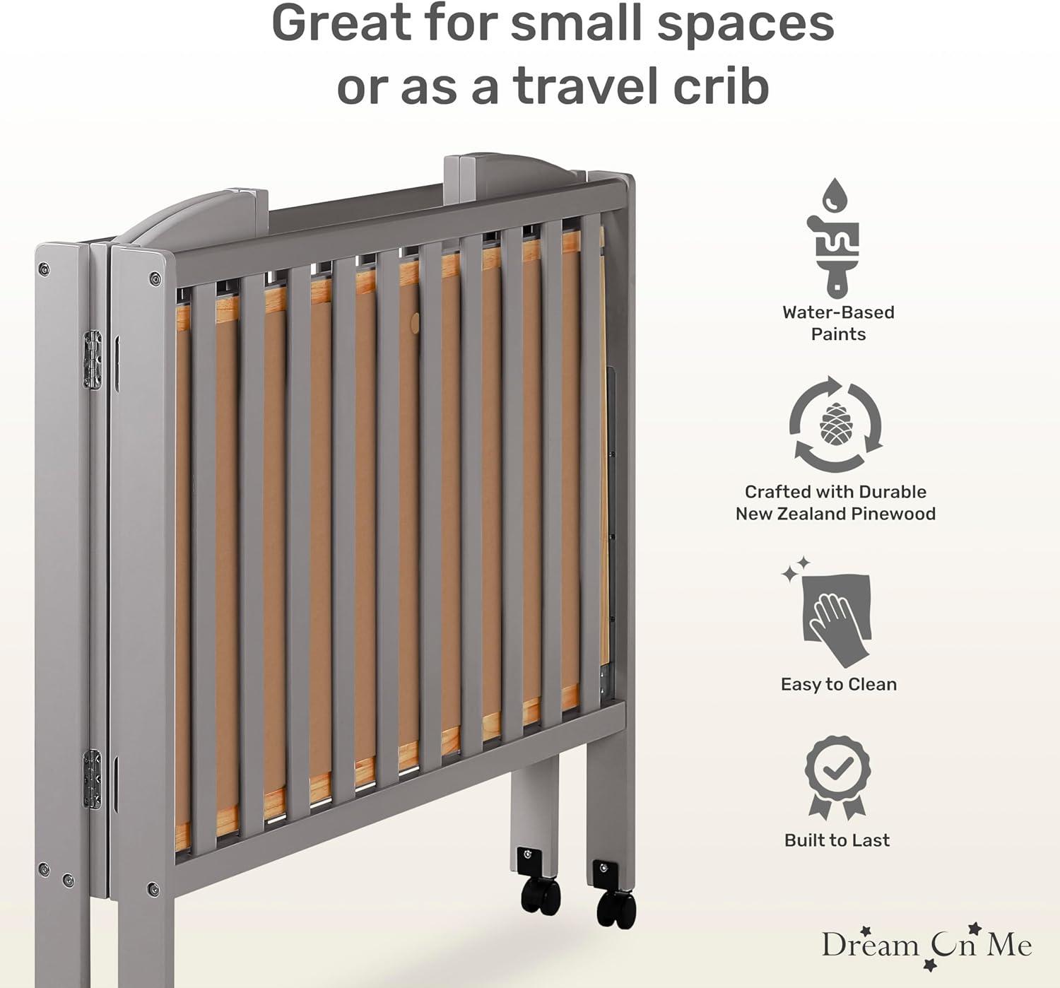 Dream On Me 2-in-1 Mini Convertible Portable Crib