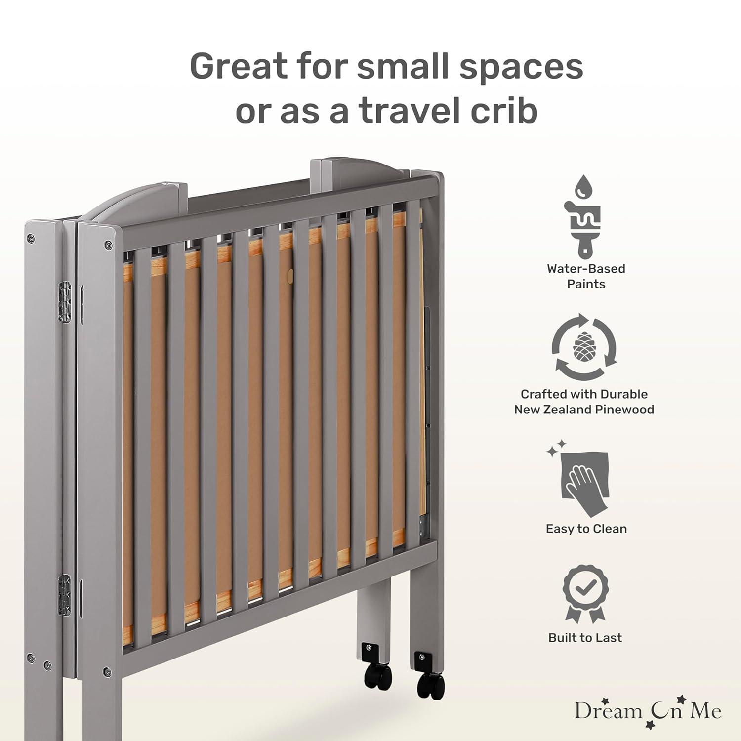 Dream On Me 2-in-1 Mini Convertible Portable Crib