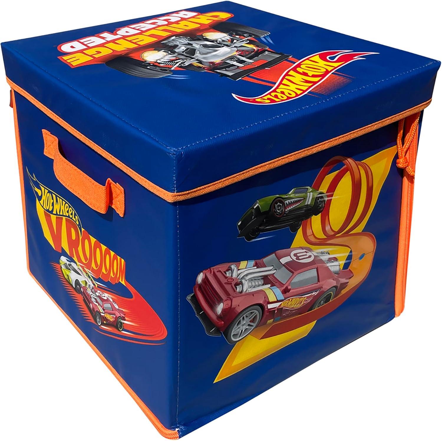 Hot Wheels Blue and Orange ZipBin 300 Car Storage Cube