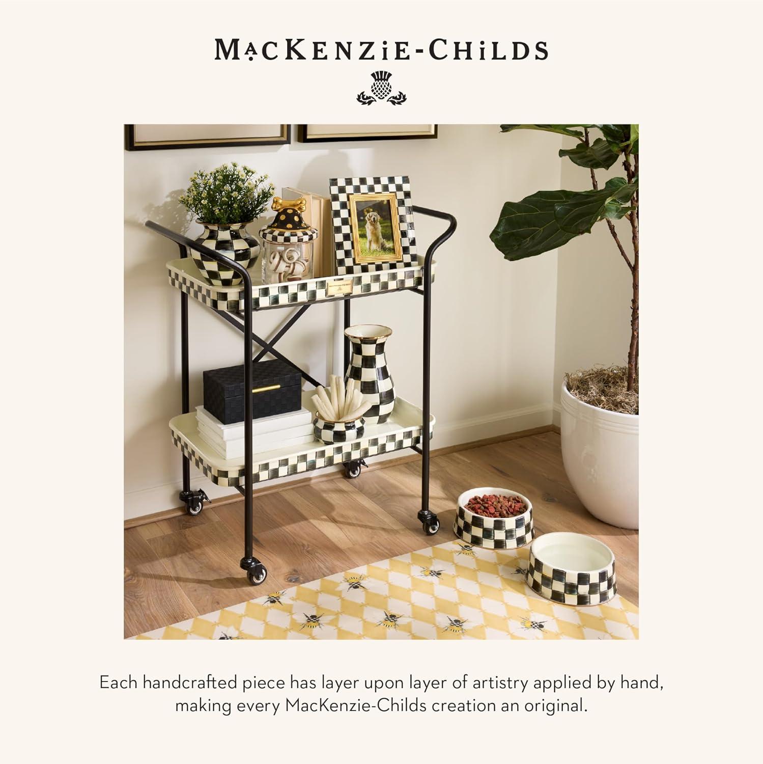 Classic Black and Gold 5x7 Checkered Enamel Photo Frame