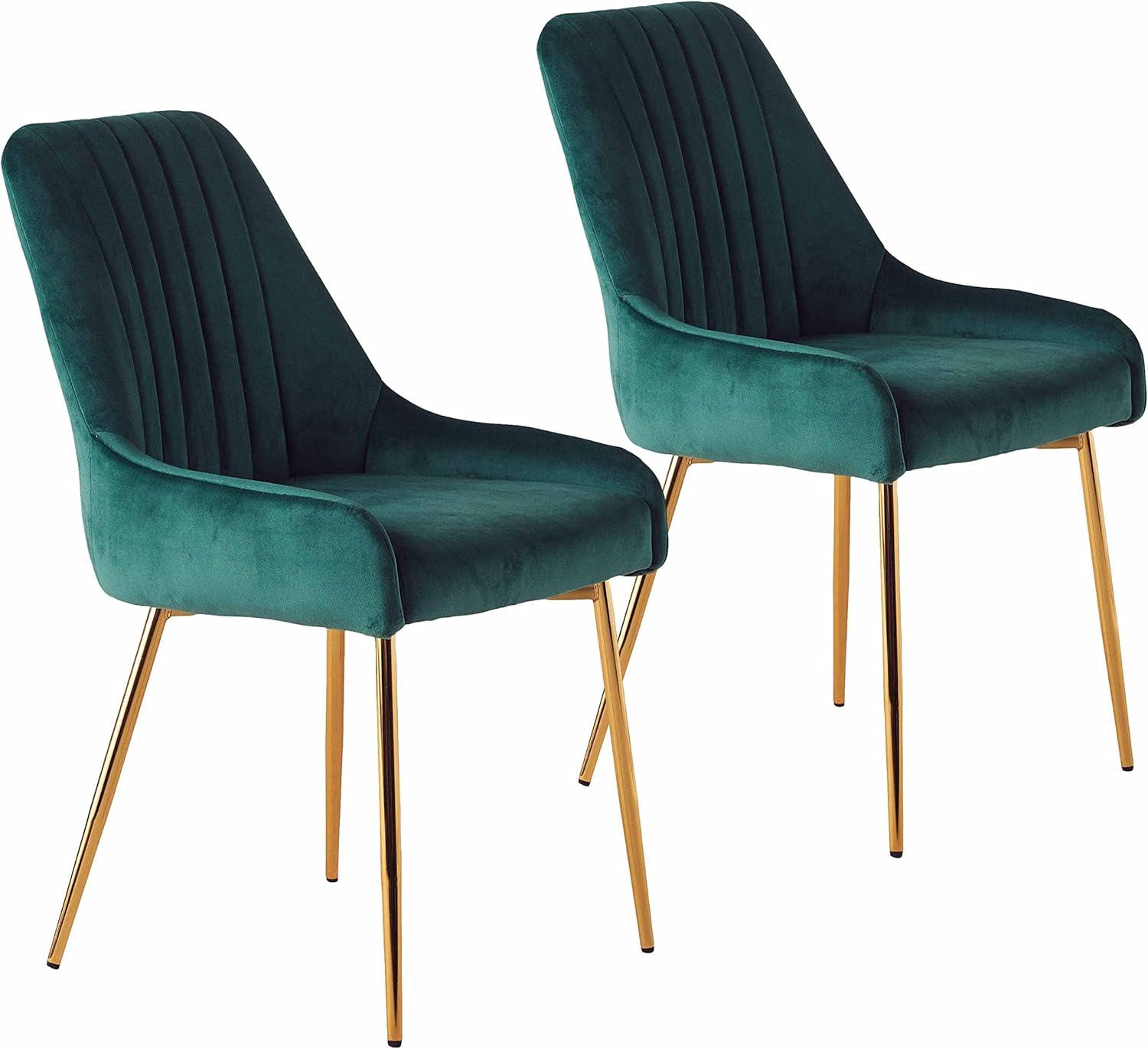 Kataleah Tufted Velvet Side Dining Chairs