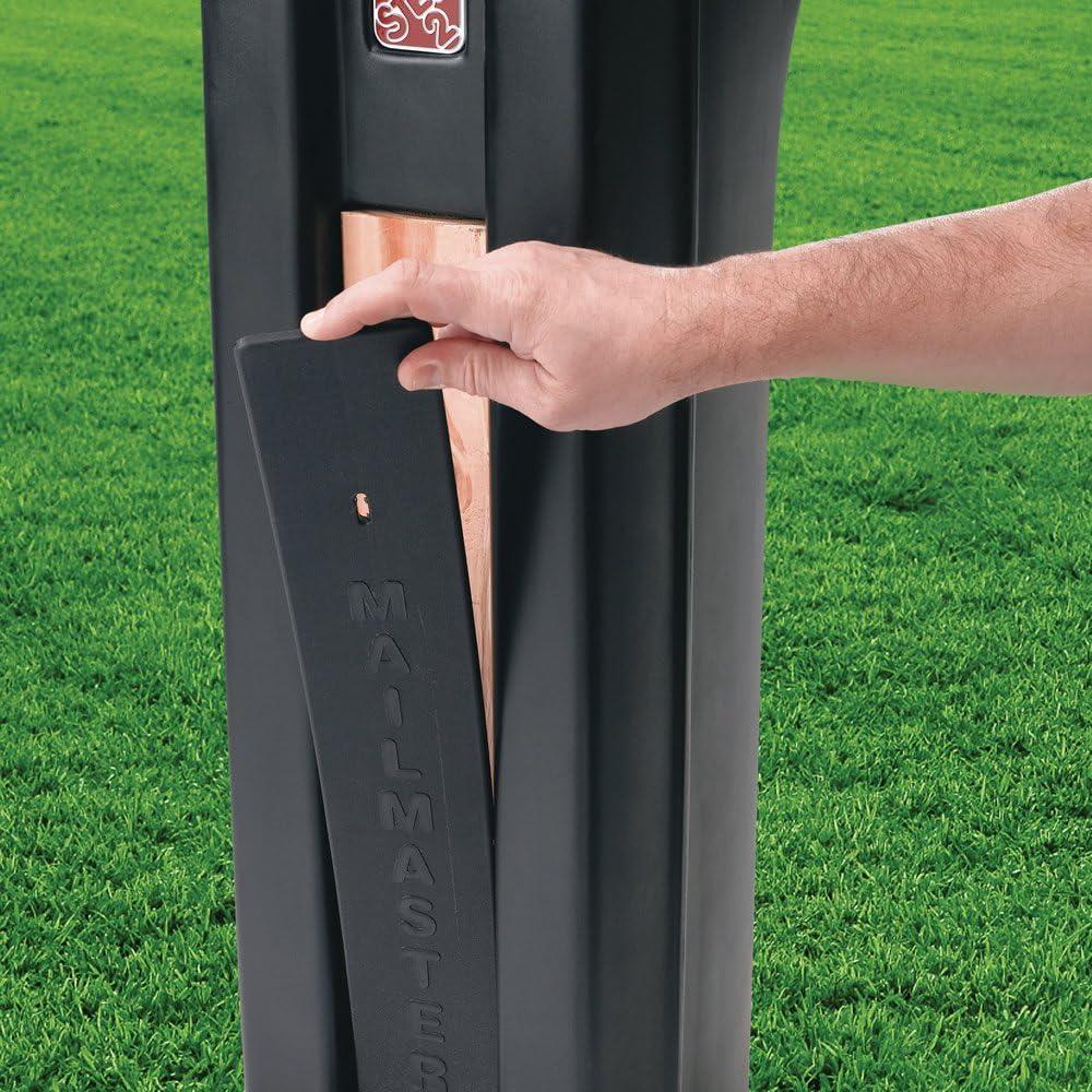 Step2 MailMaster Plus Plastic Mailbox with Black Finish