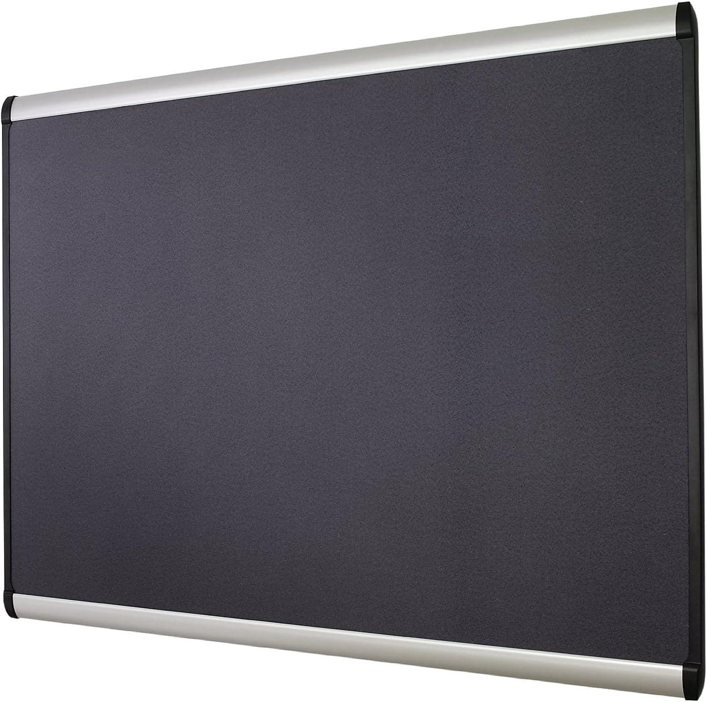 Quartet MB544A Prestige Plus 48 x 36 Magnetic Fabric Bulletin Boards - Gray Surface/Silver Aluminum Frame
