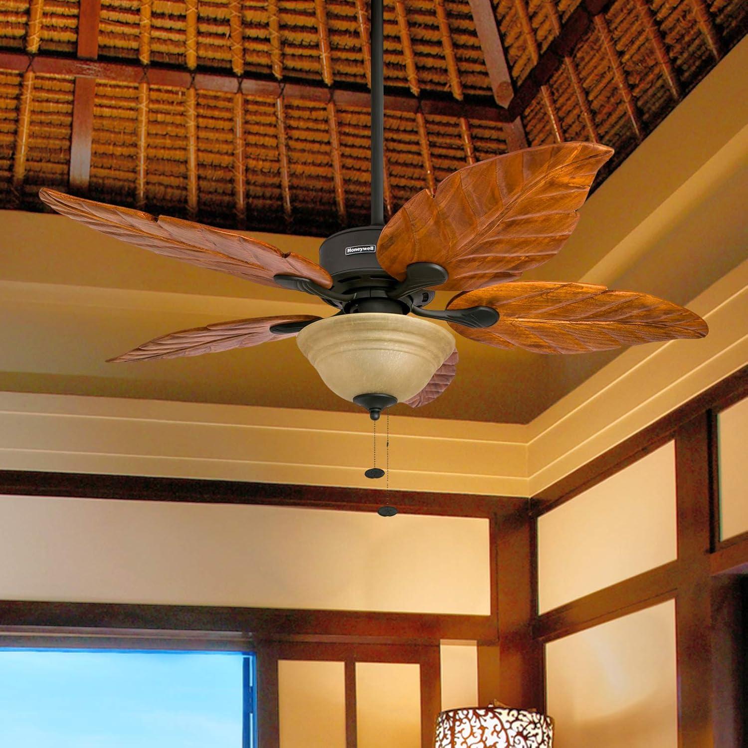 52" Royal Palm Tropical 5 Blade Ceiling Fan