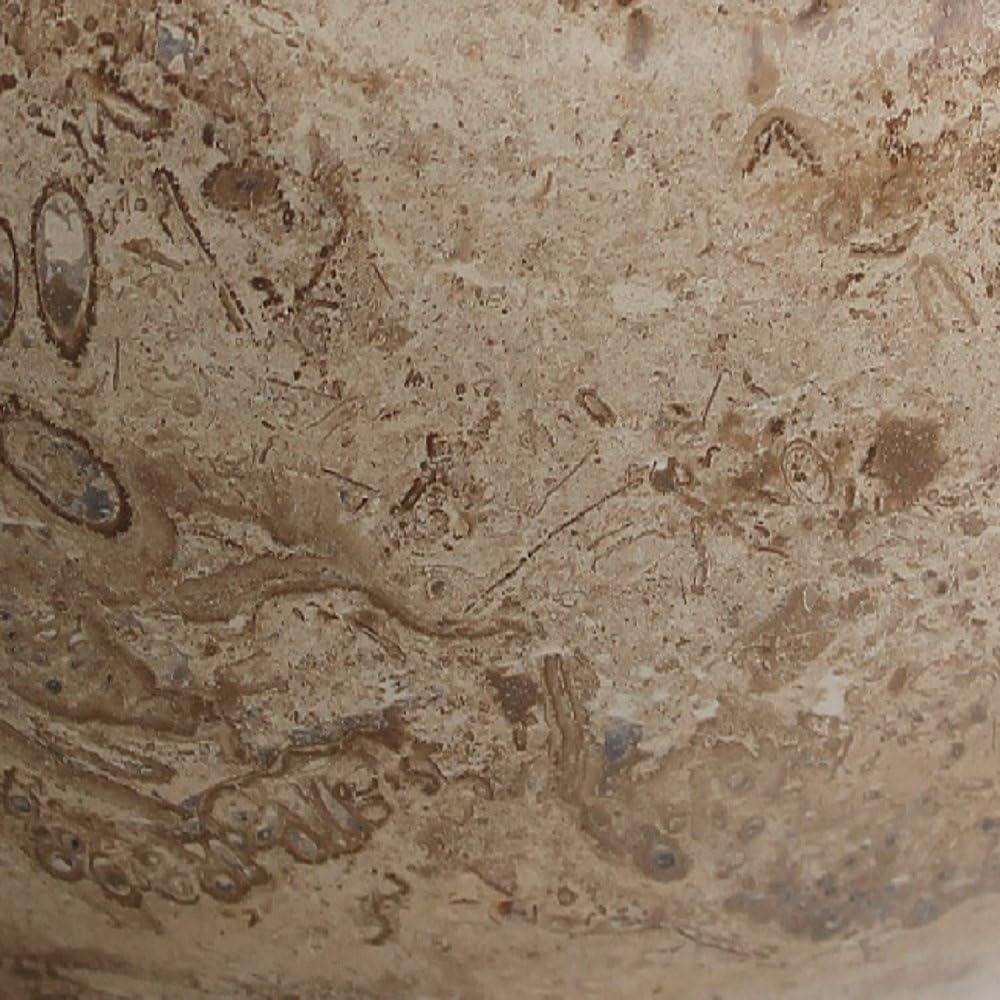 Mosaic Natural Stone Vessel Sink in Almond Brown