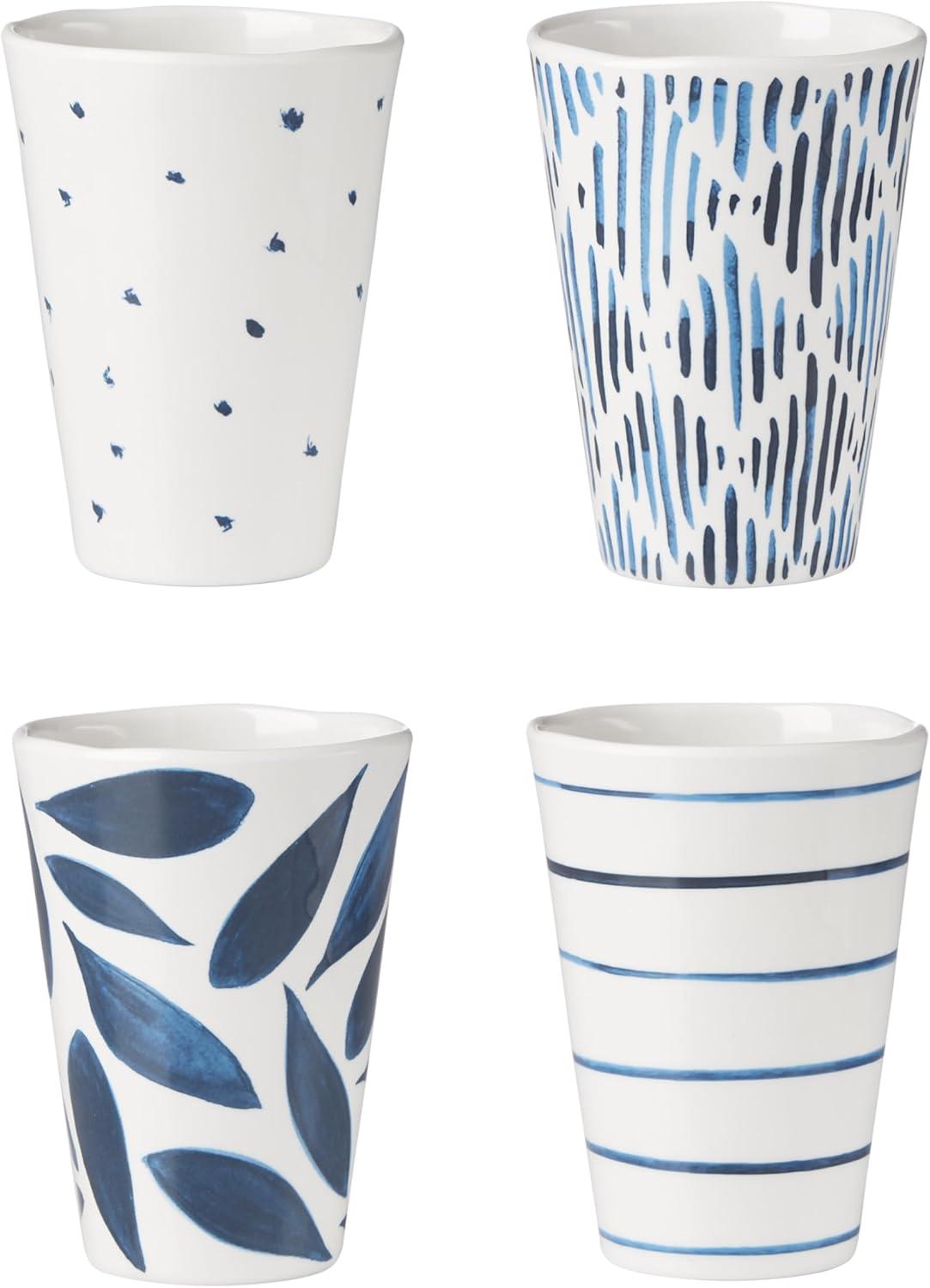 Lenox Blue Bay Melamine Blue Bay 4 Piece Melamine Assorted Tumbler Set