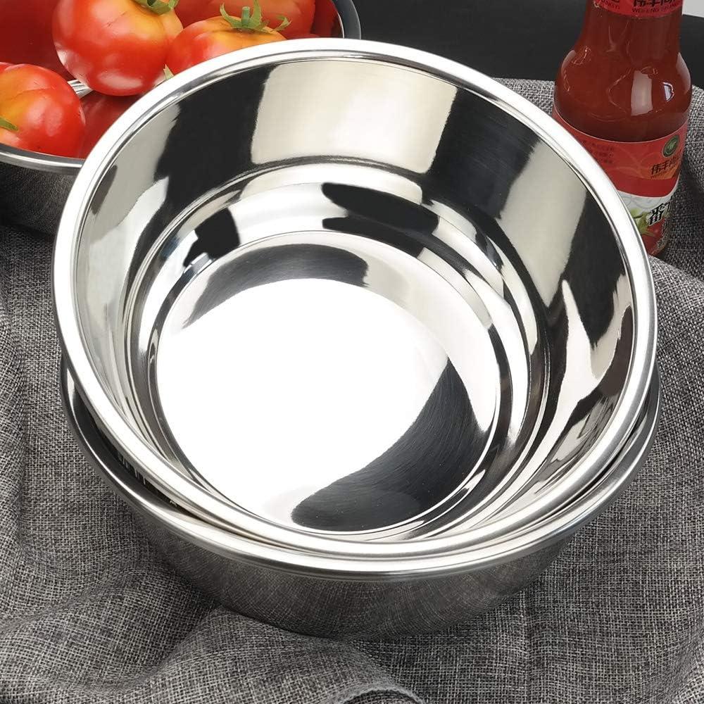 7.55" Stainless Steel Mixing and Serving Bowl Set