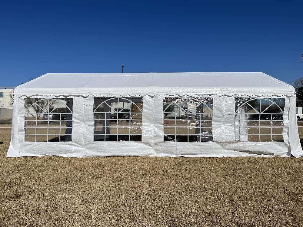26'x13' PE White Tent - Heavy Duty Party Wedding Tent Canopy Carport - By DELTA Canopies