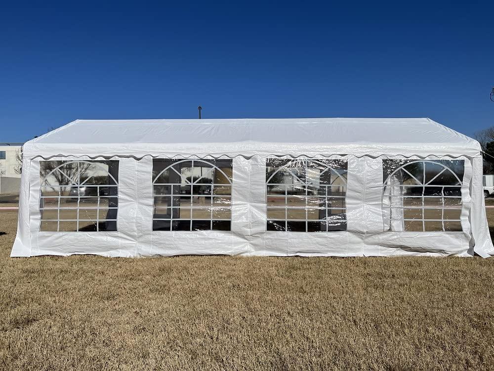 26'x13' PE White Tent - Heavy Duty Party Wedding Tent Canopy Carport - By DELTA Canopies