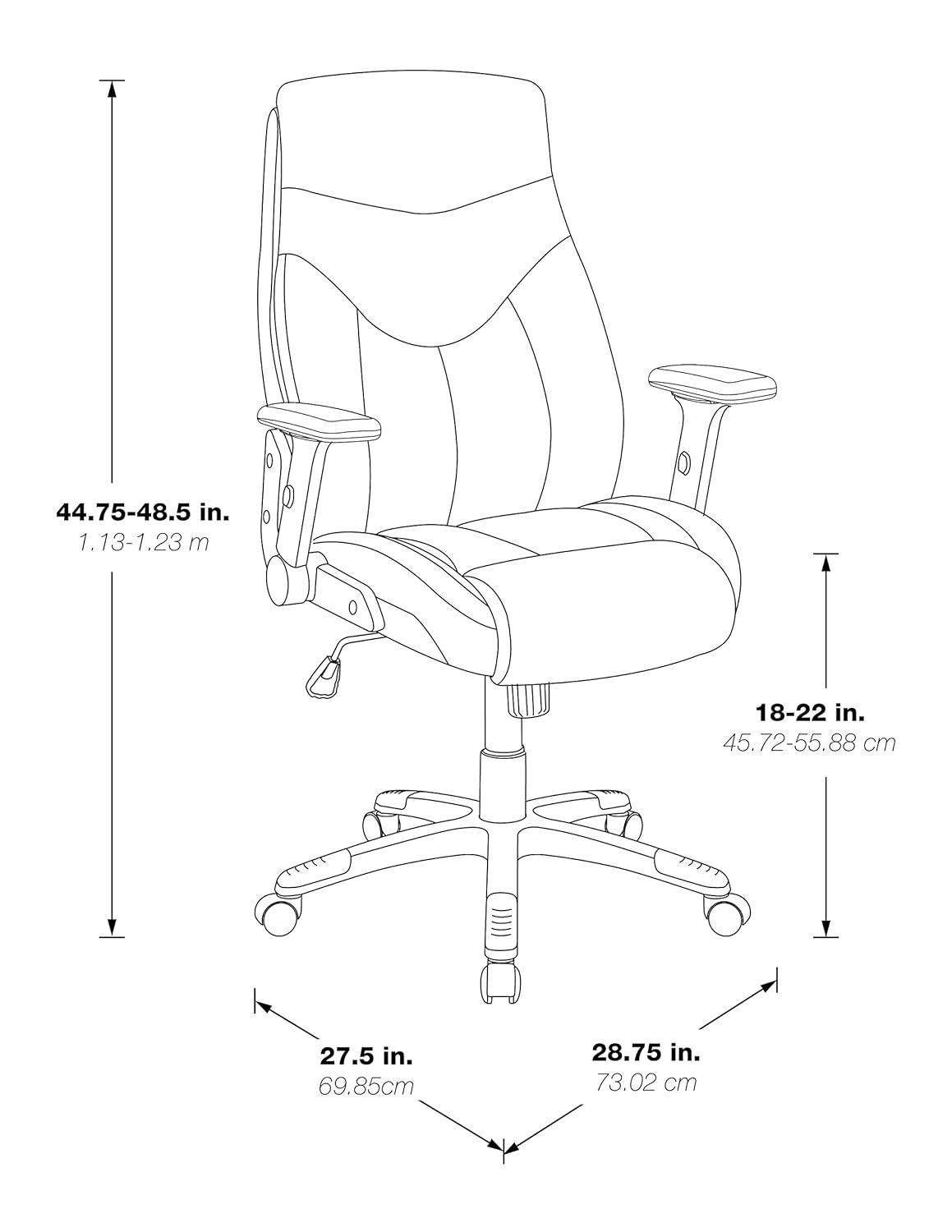 Executive High Back Taupe Gray Bonded Leather Office Chair