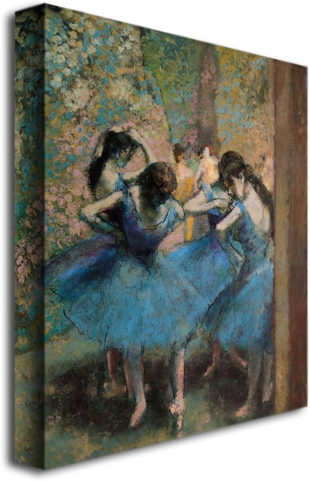 Edgar Degas 'Dancers in Blue 1890' Canvas Art-18x18