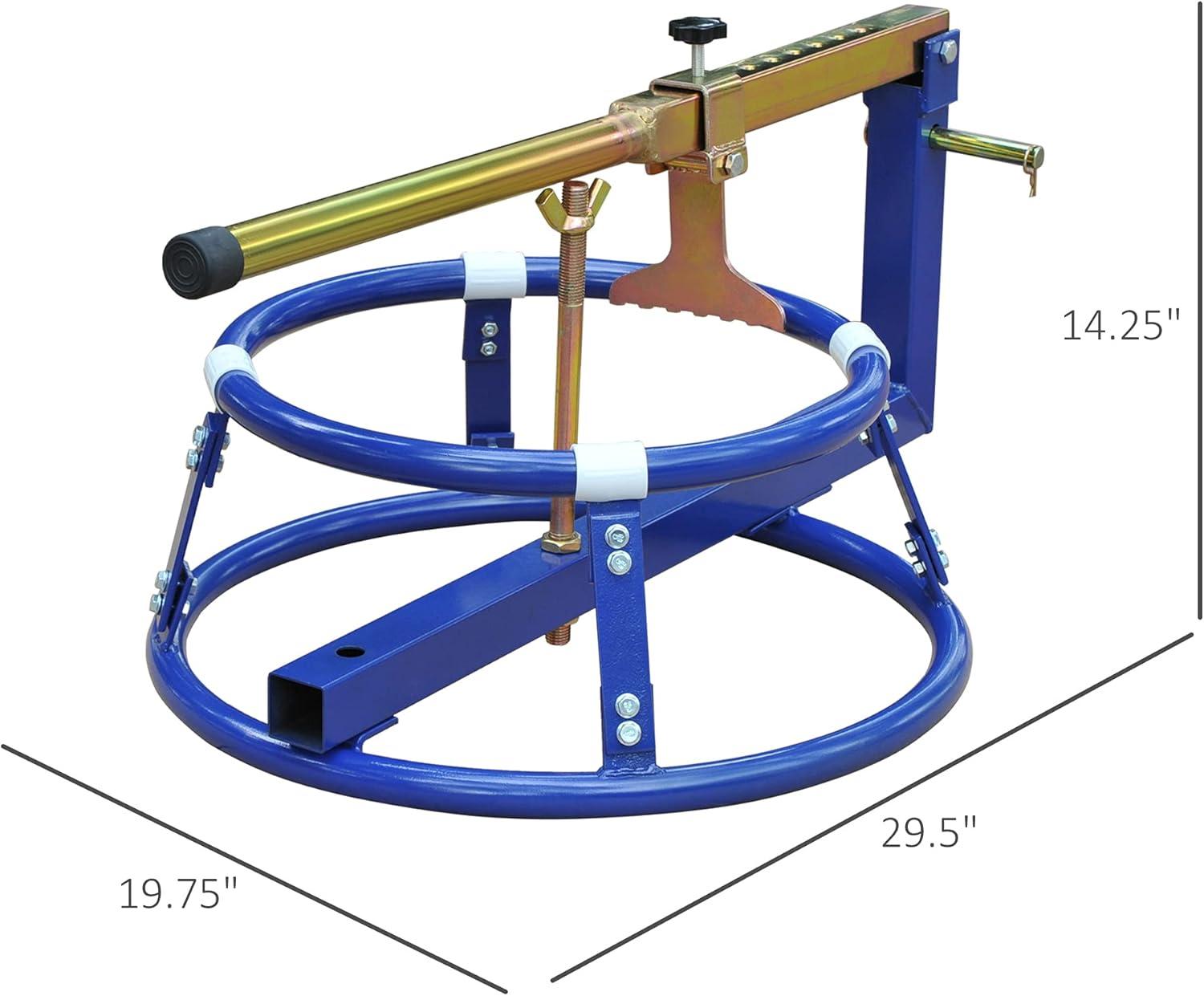 HOMCOM Motorcycle Tire Changer Stand with Adjustable Bead Breaker, Fit for 16-22in Tyres