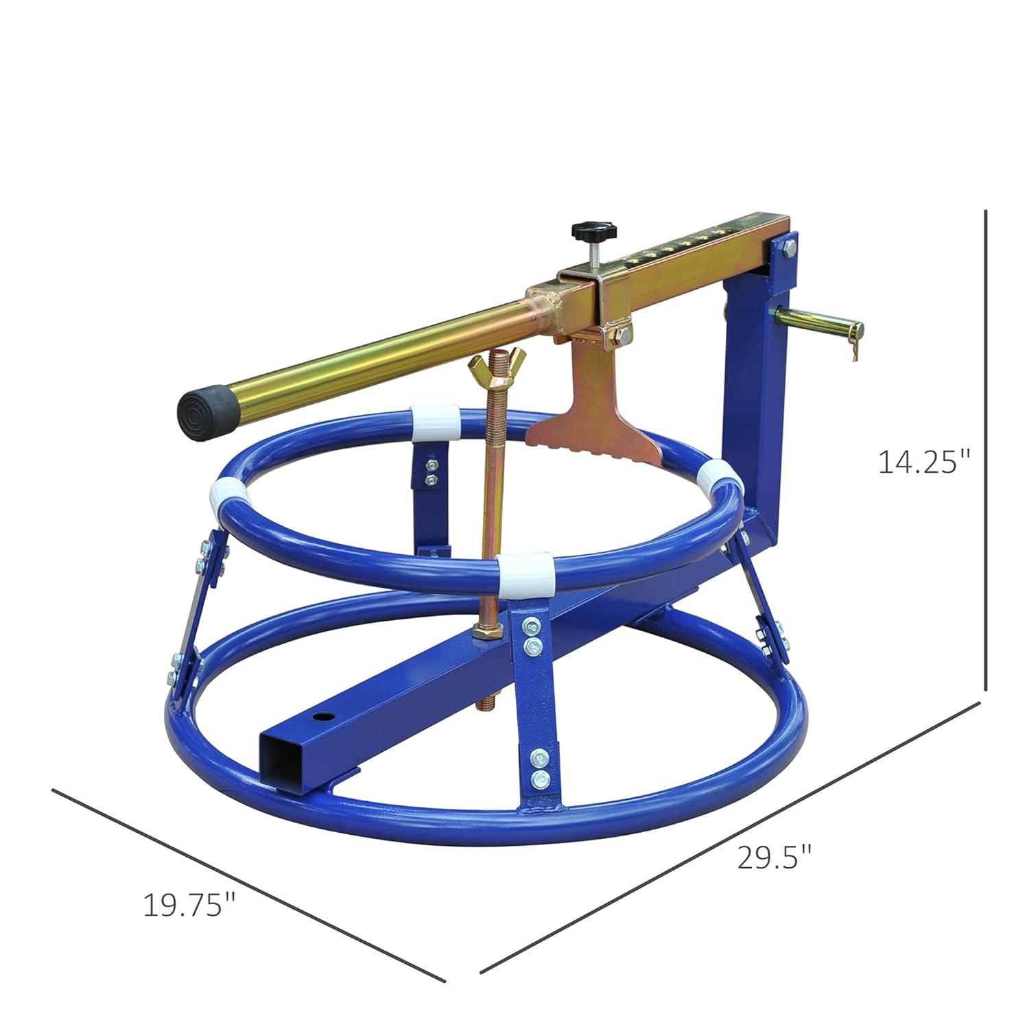 HOMCOM Motorcycle Tire Changer Stand with Adjustable Bead Breaker, Fit for 16-22in Tyres