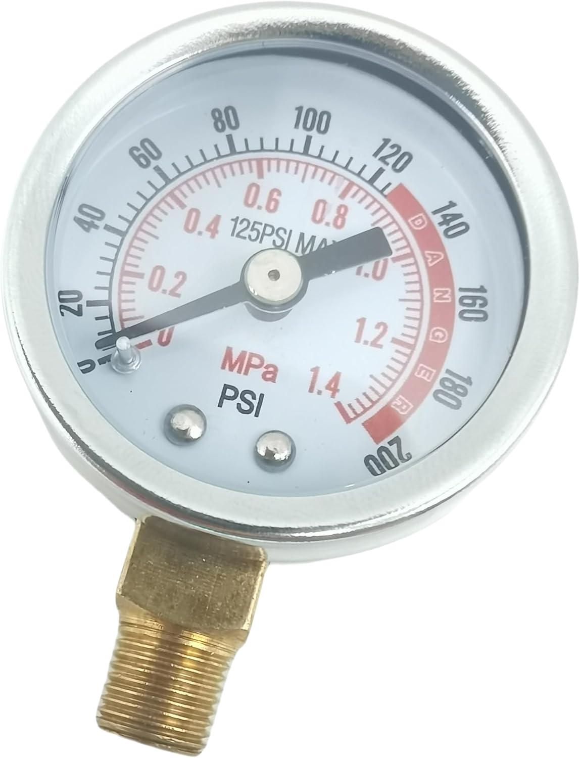 Performance Tool W10055 0-200 PSI Air Gauge for Air Tank Accessory