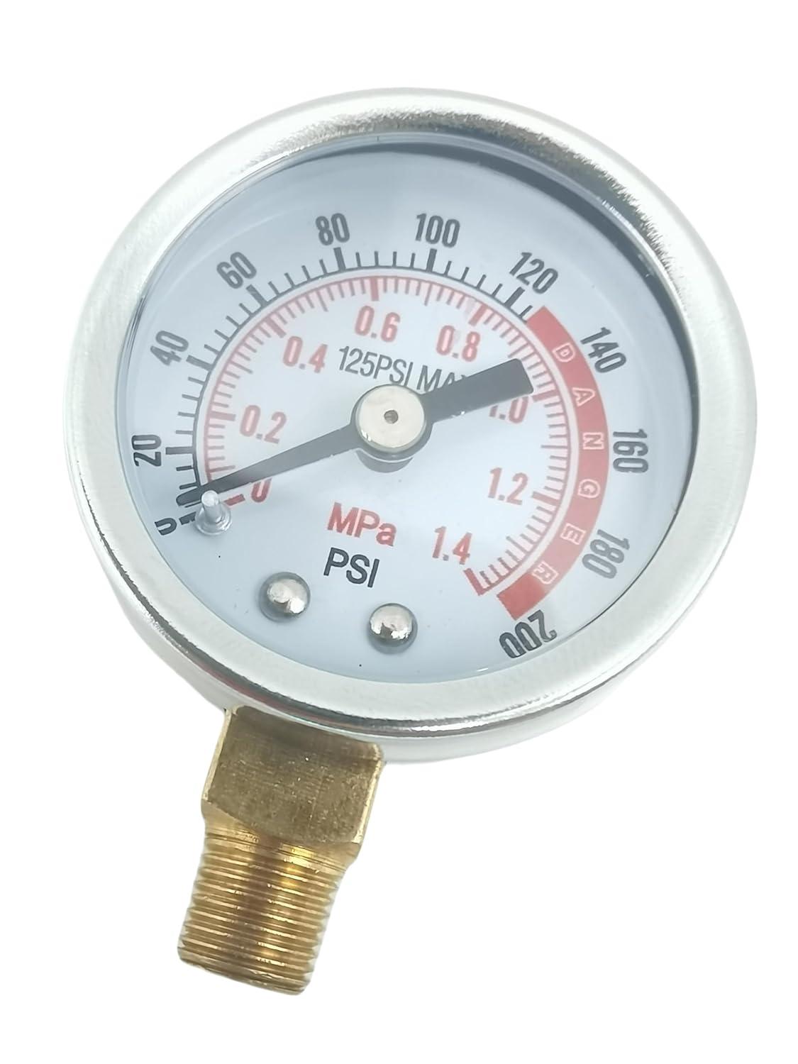 Performance Tool W10055 0-200 PSI Air Gauge for Air Tank Accessory