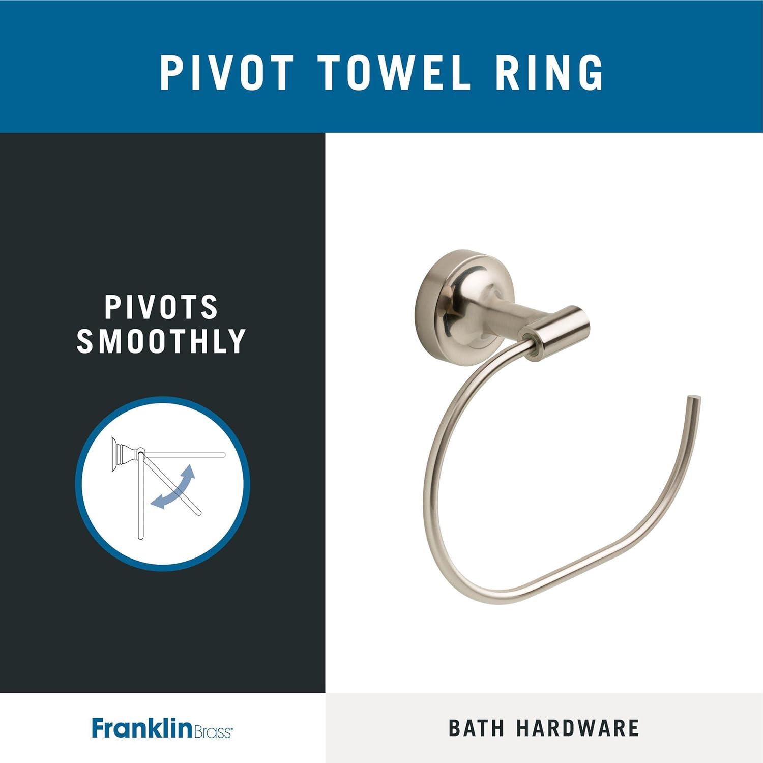 Voisin Brushed Nickel Wall Mounted Towel Ring