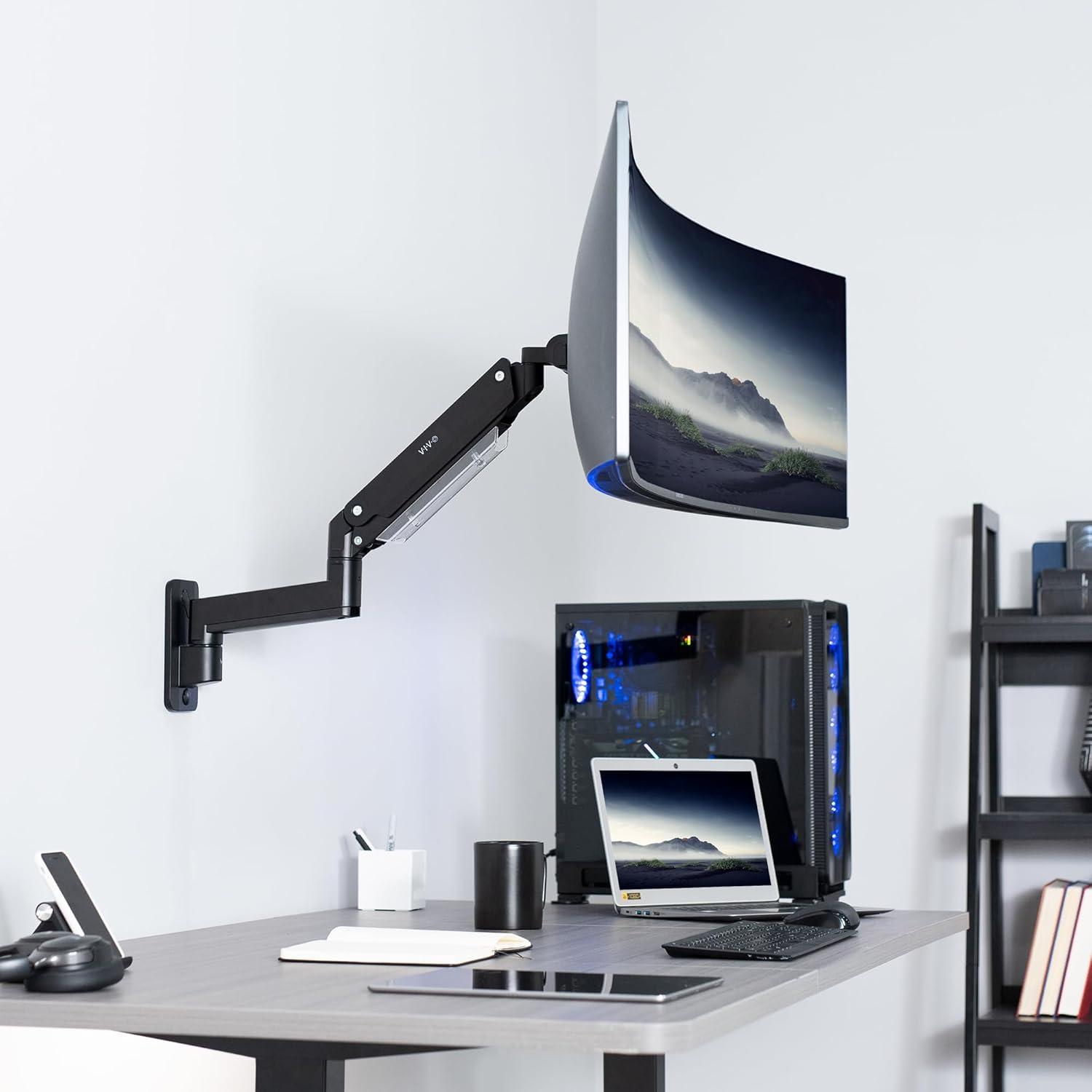 Vivo Vivo Wall Mount with Shelving, Holds up to 44 lbs