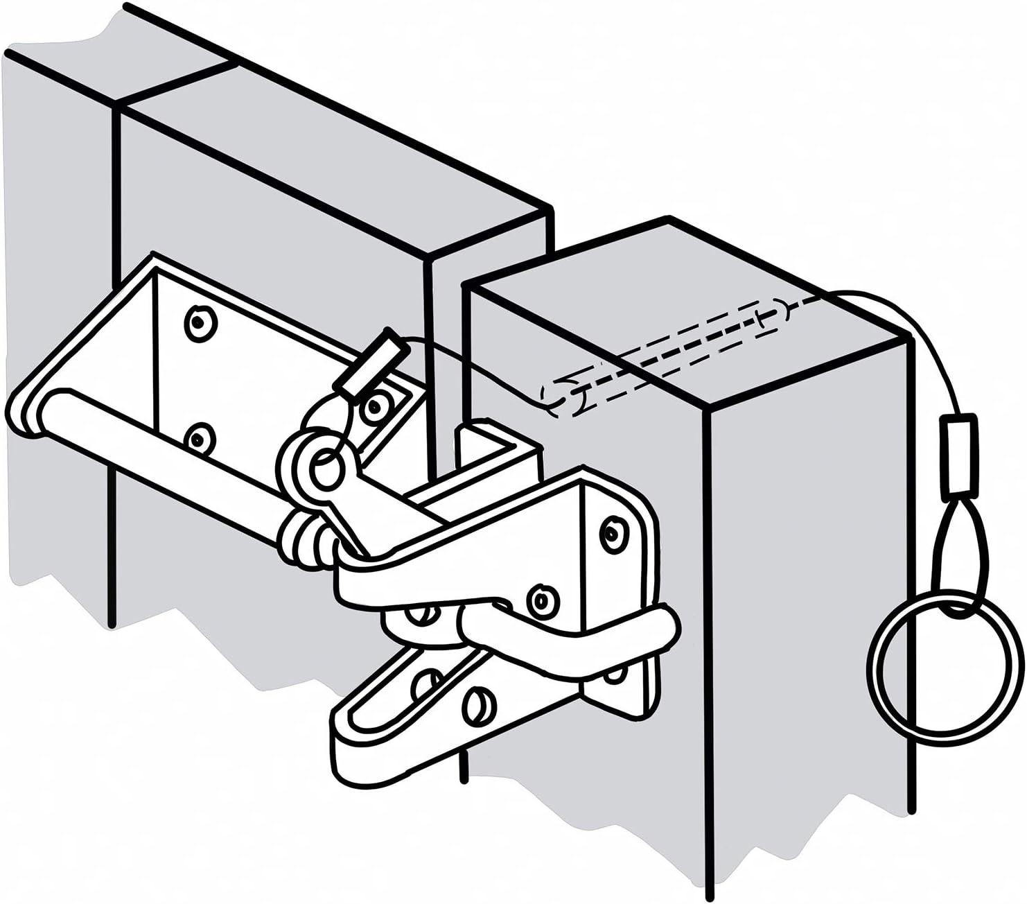 Heavy Duty Automatic Latch for Wooden & Metal Gates, Vinyl Fence, Self Locking Outswinging Pool & Dog Gate Door Latch with Gravity Security & Cable Pull Opener, Black