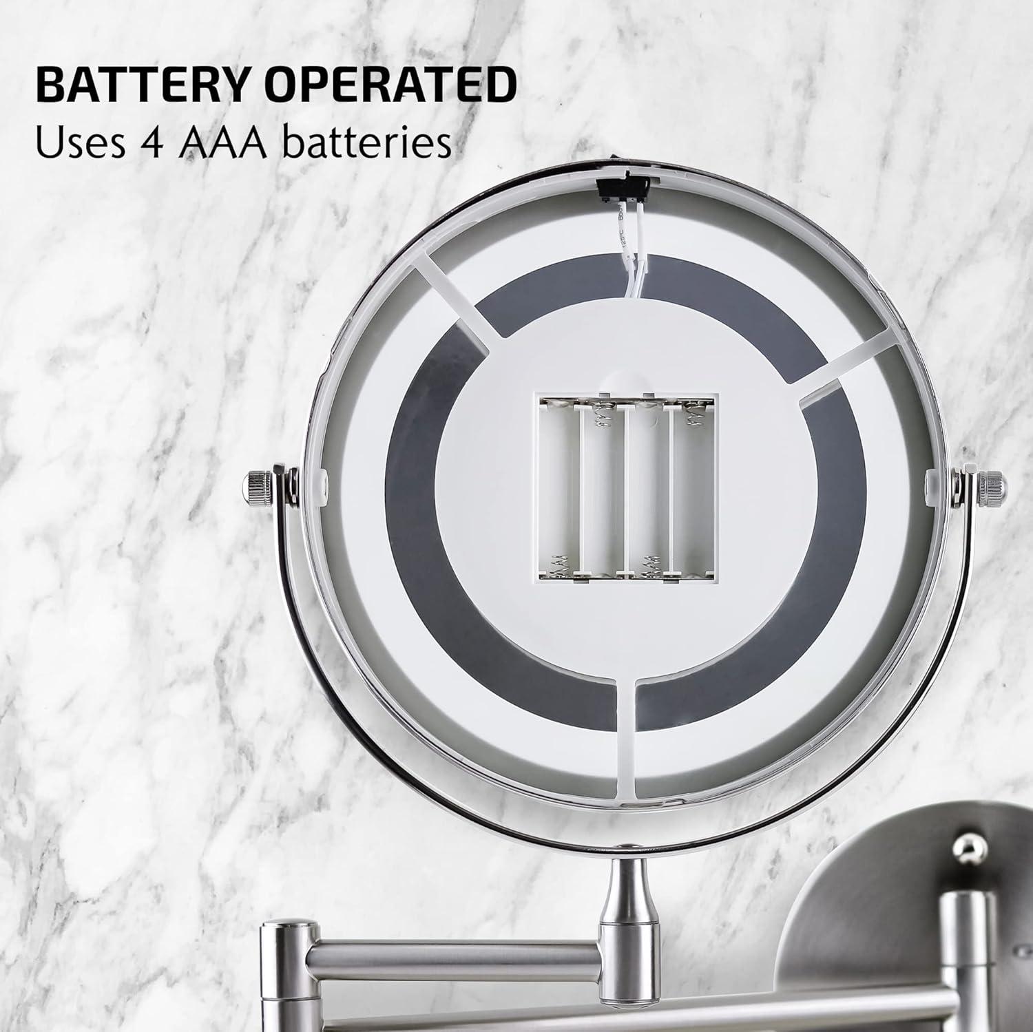 Ovente Concave LED Wall Mirror