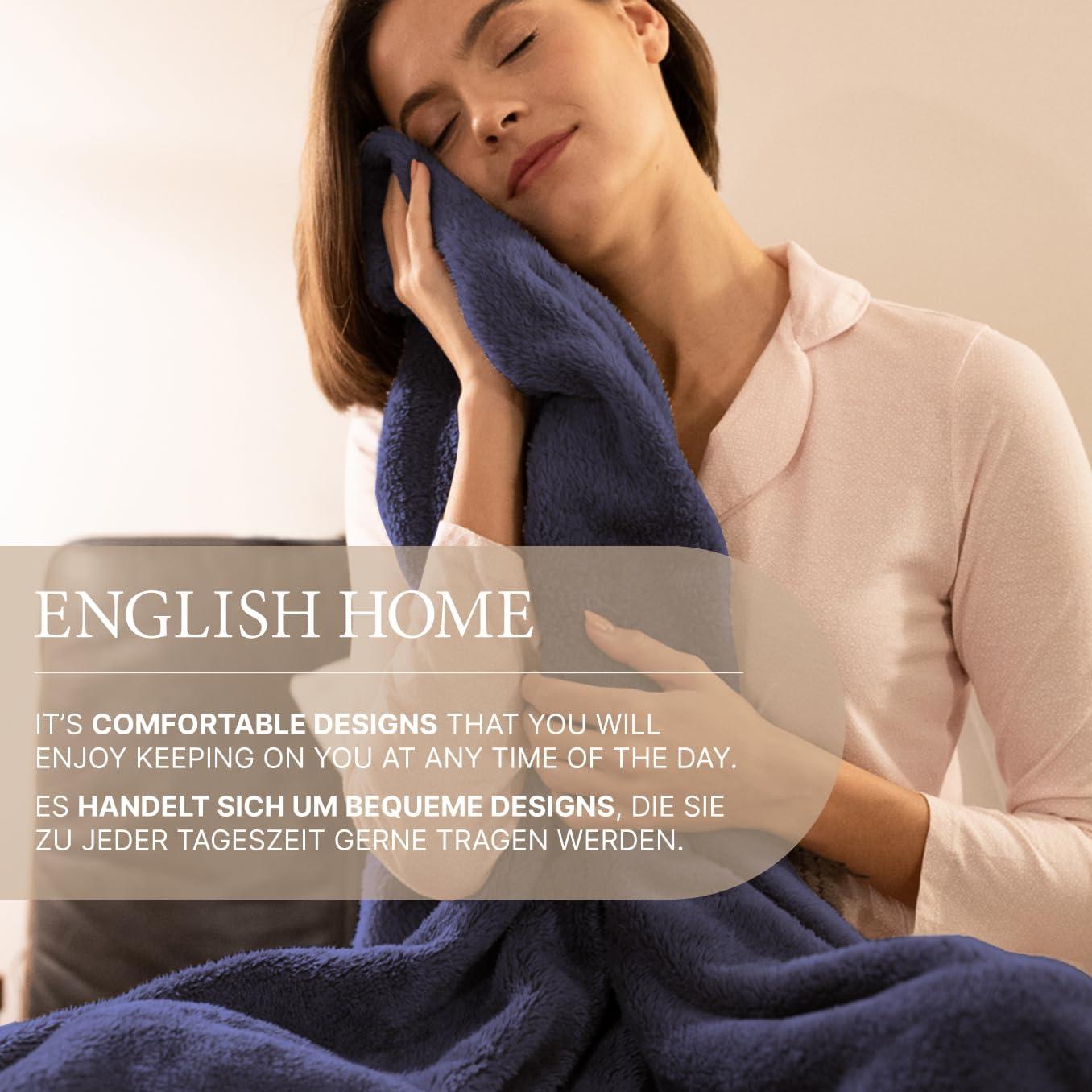 English Home Terracotta Fleece Throw, 51" x 67"