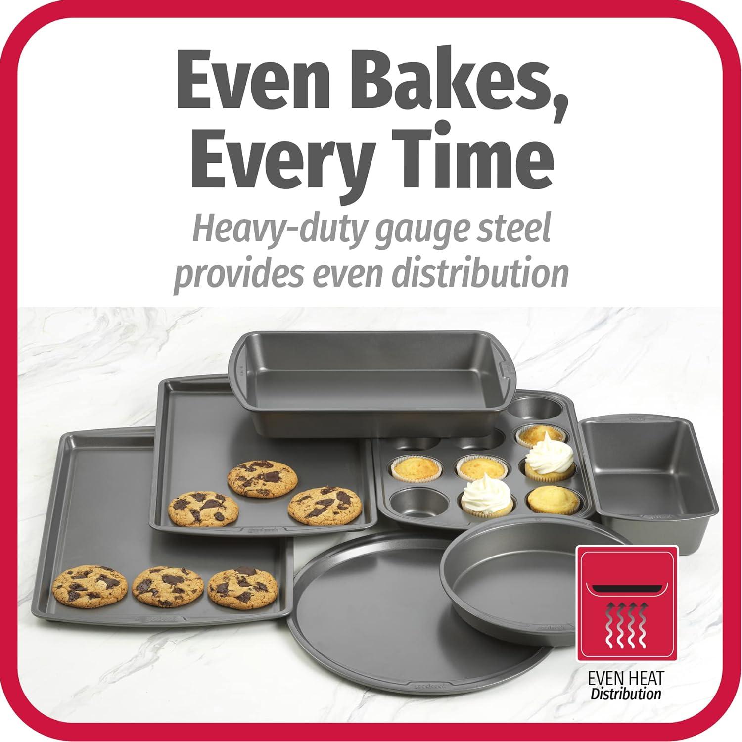 Gray Non-Stick Steel 7-Piece Bakeware Set