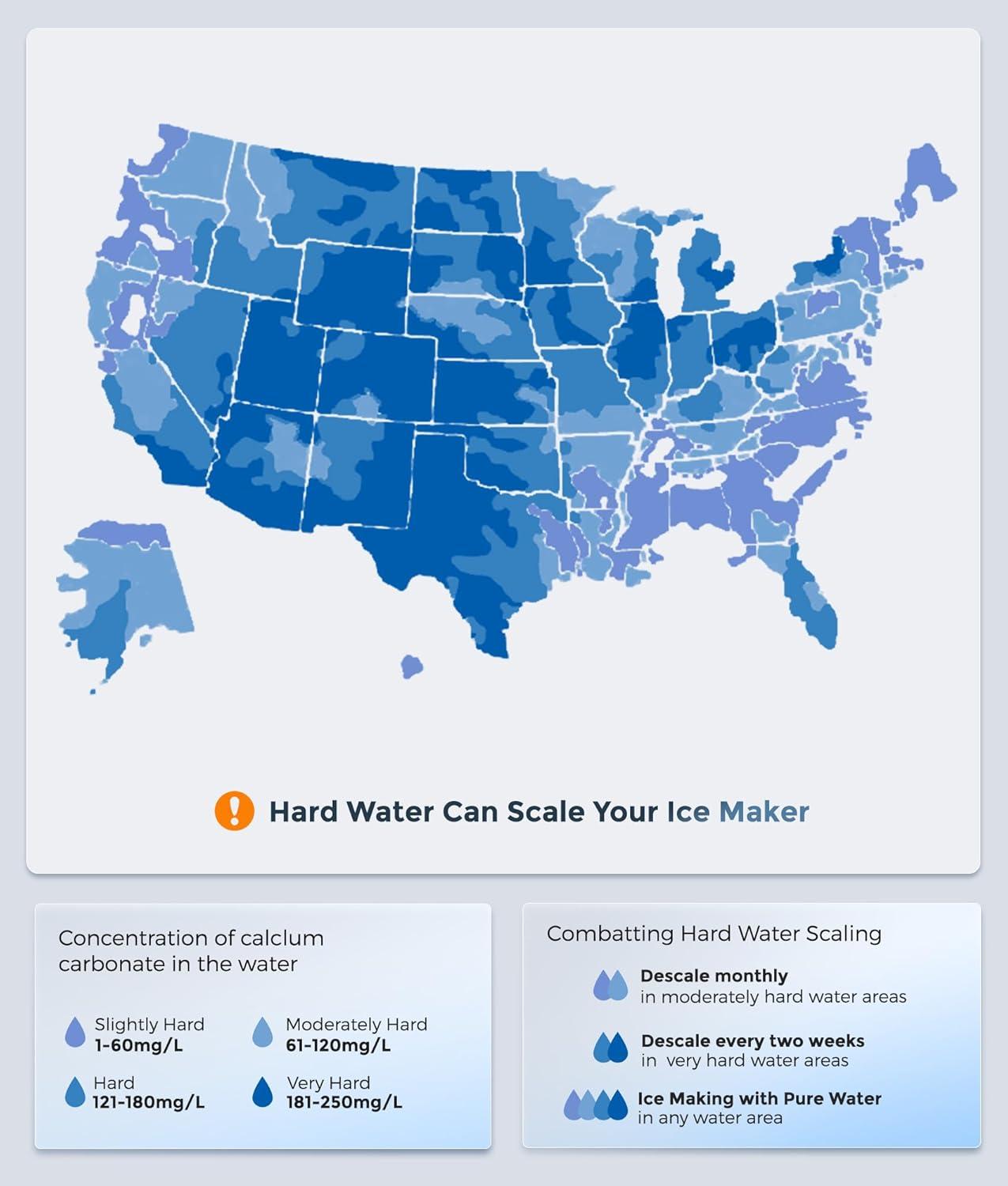 ecozy Nugget Ice Maker Countertop, Ice Maker with 33 lbs/24H, Crushed Pellet Ice Cubes, One-Click Operation Ice Machine with Self-Cleaning, for Party/Kitchen/Bar/Office, Stainless Steel
