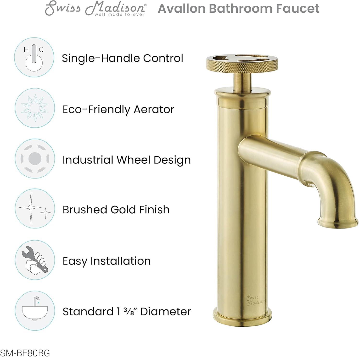 Avallon Single Hole, Single-Handle Wheel, Bathroom Faucet