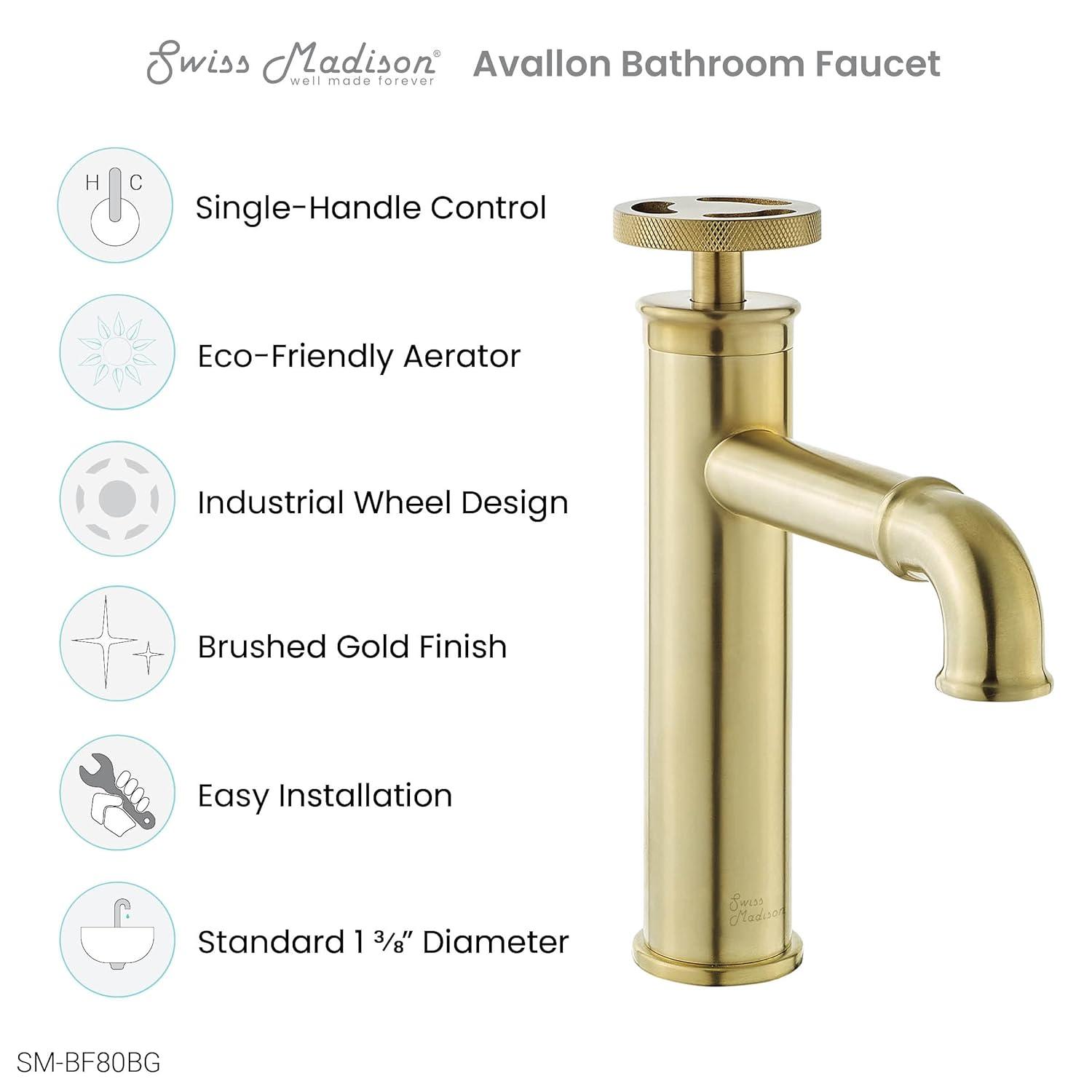 Avallon Single Hole, Single-Handle Wheel, Bathroom Faucet