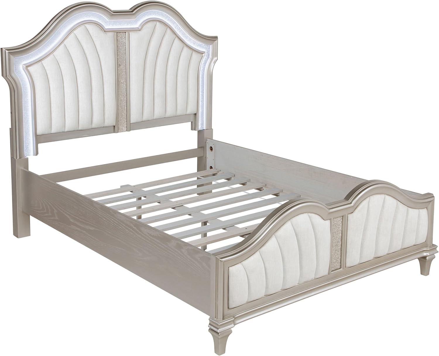 Alma Evangeline 4-Piece Queen Bedroom Set Silver Oak