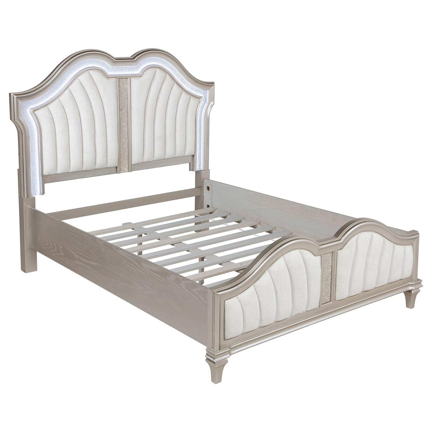 Alma Evangeline 4-Piece Queen Bedroom Set Silver Oak