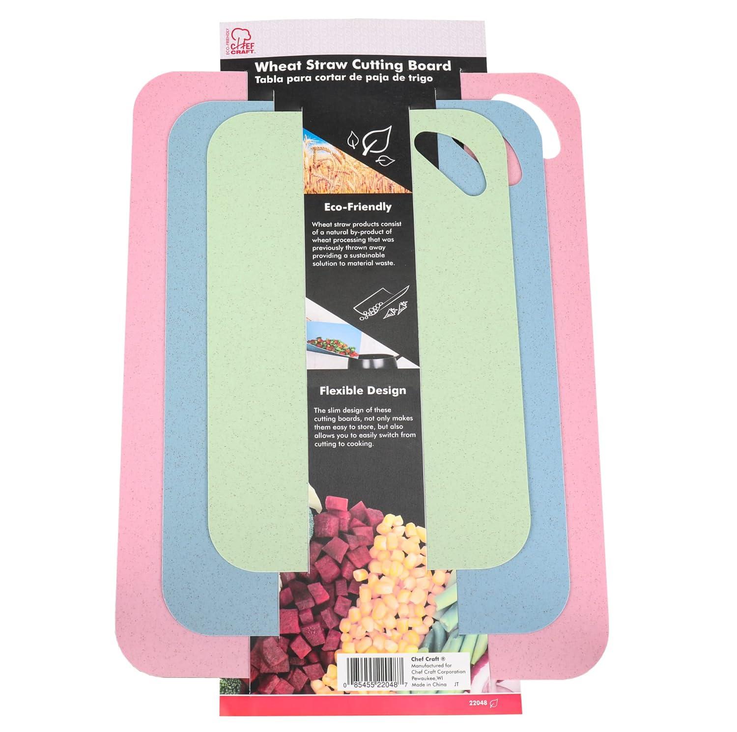 Chef Craft Chef Craft 3-Piece Wheat Straw Cutting Board Set